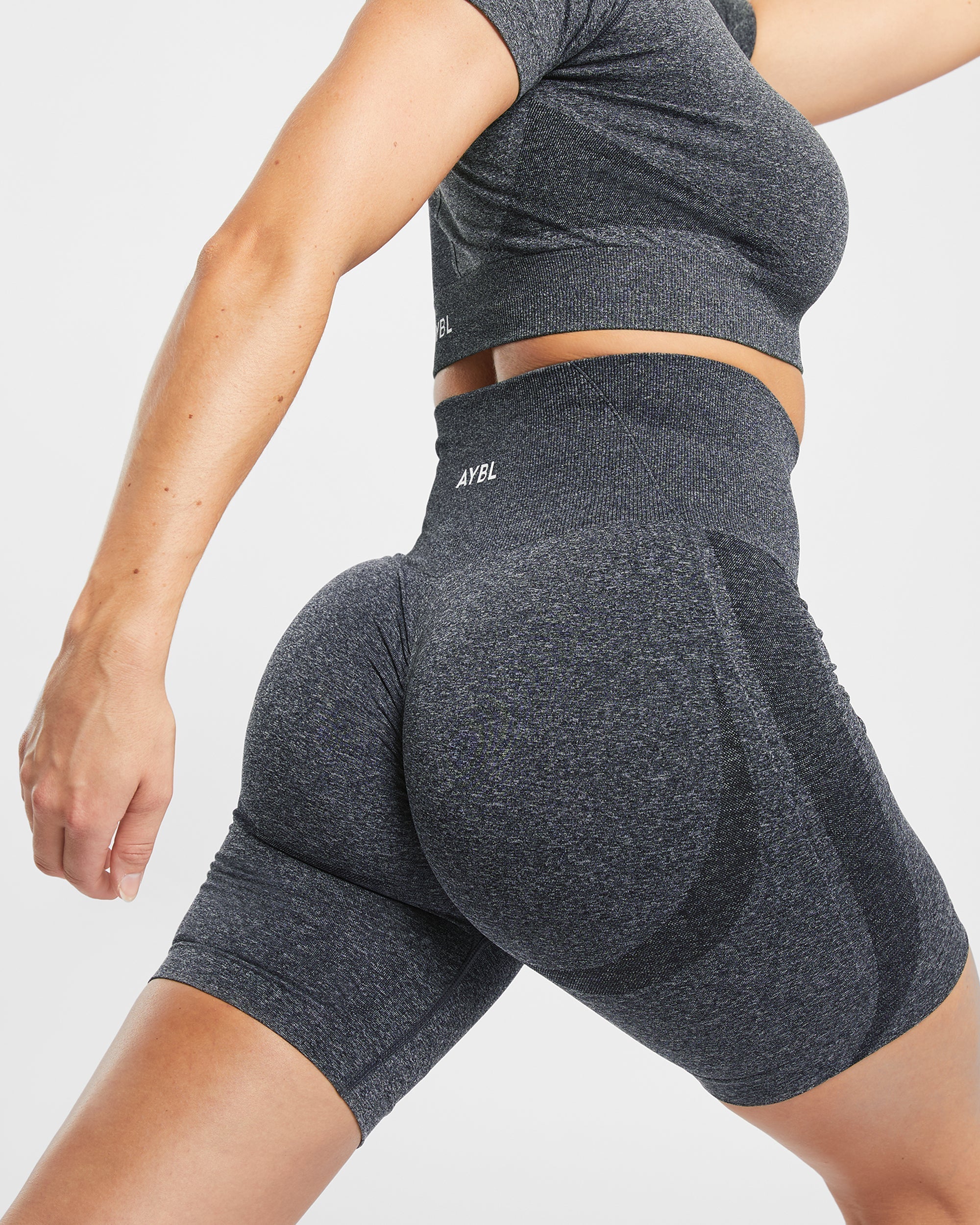 Empower Seamless Cycling Shorts - Noir Marl