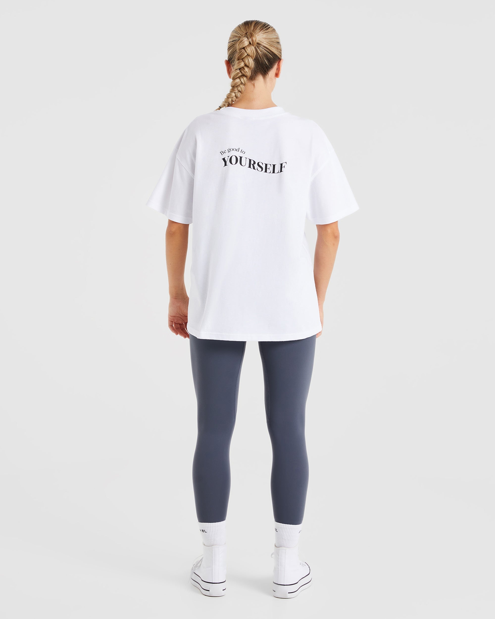 Be Good To Yourself Oversized T Shirt - Blanc