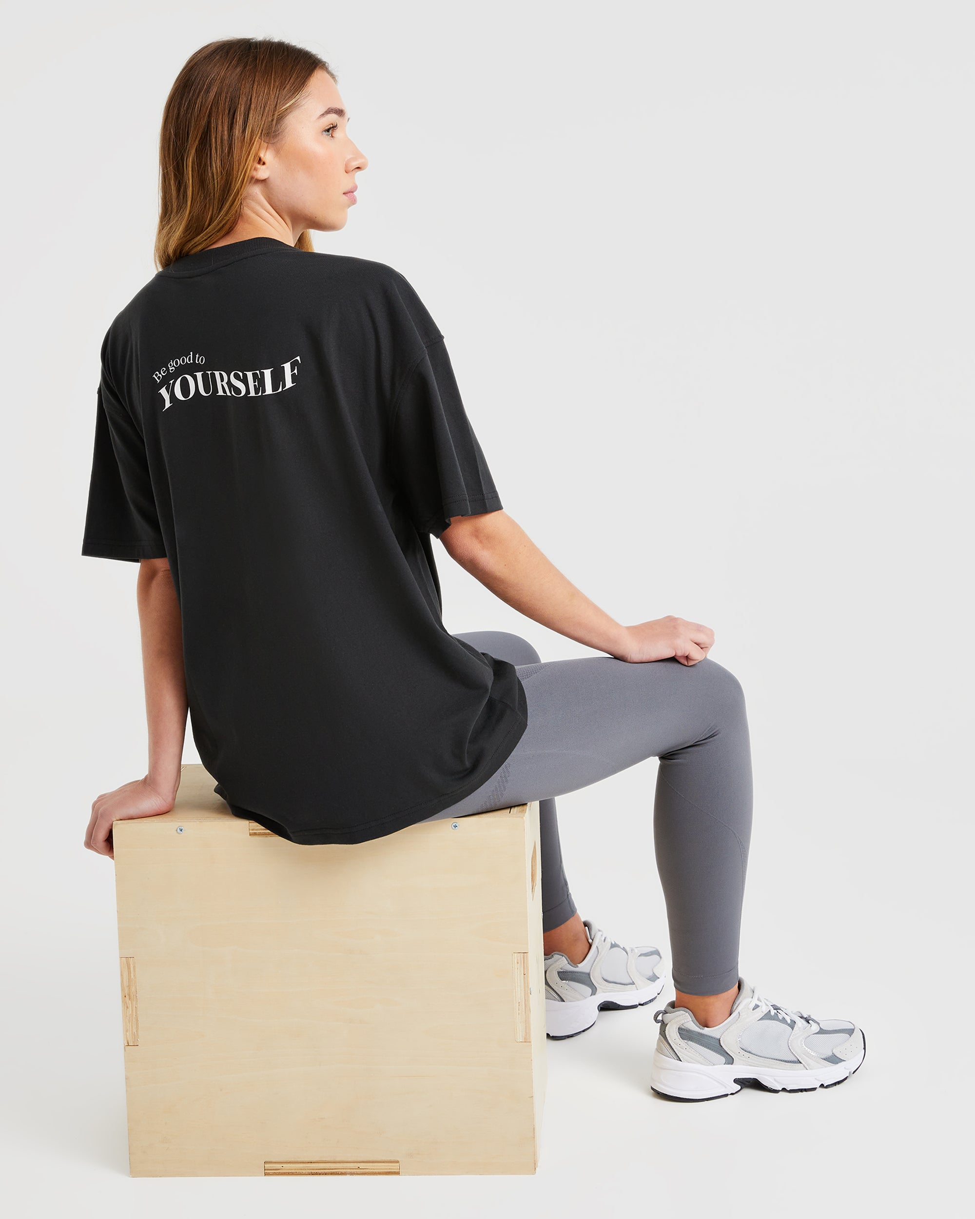 Be Good To Yourself Oversized T Shirt - Noir