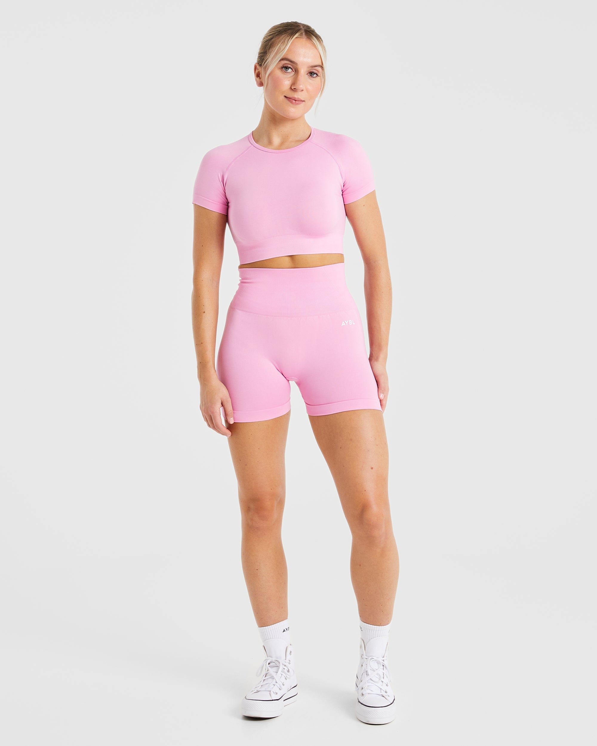 Empower Seamless Crop Top - Baby Rose