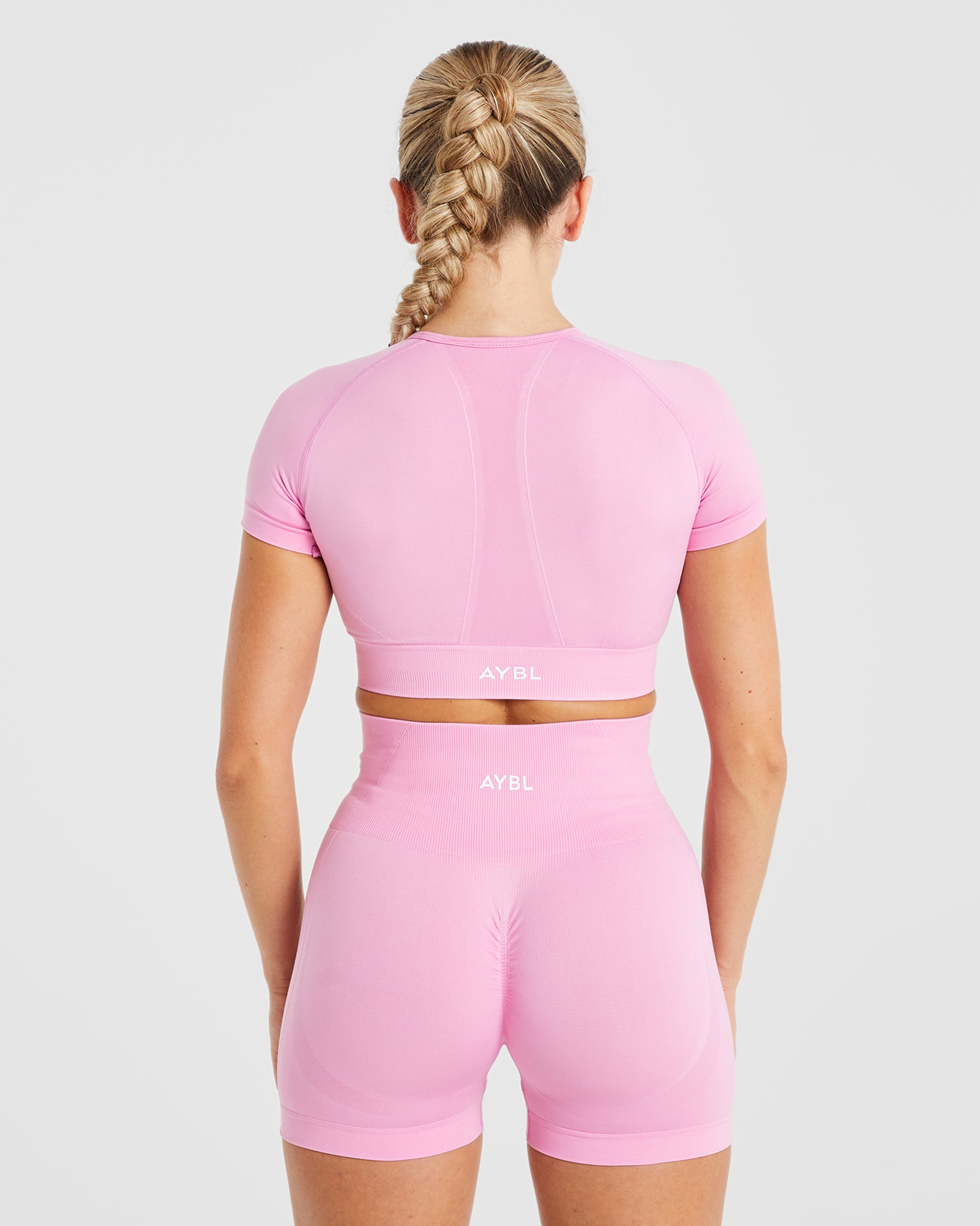 Empower Seamless Crop Top - Baby Rose