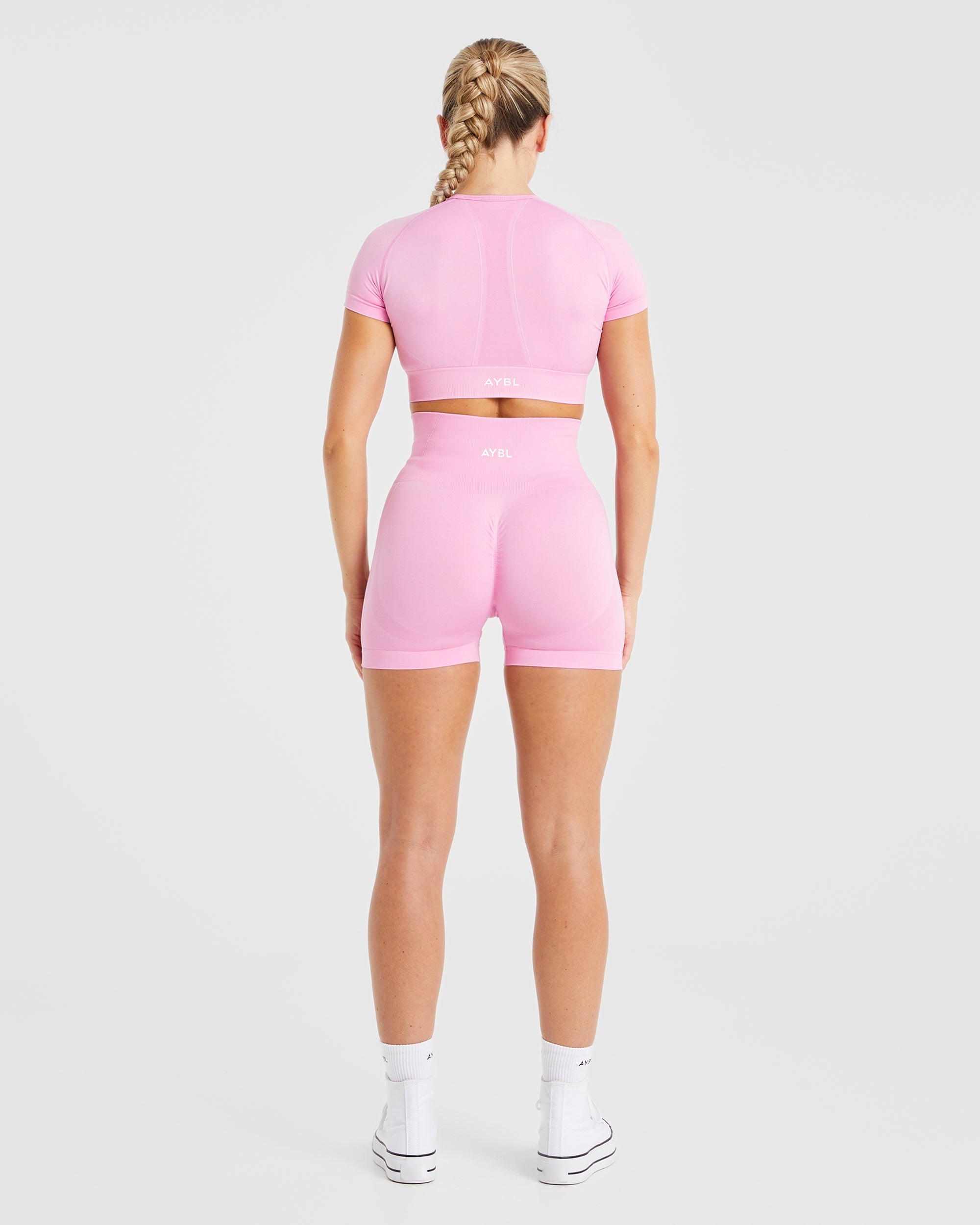 Empower Seamless Crop Top - Baby Rose