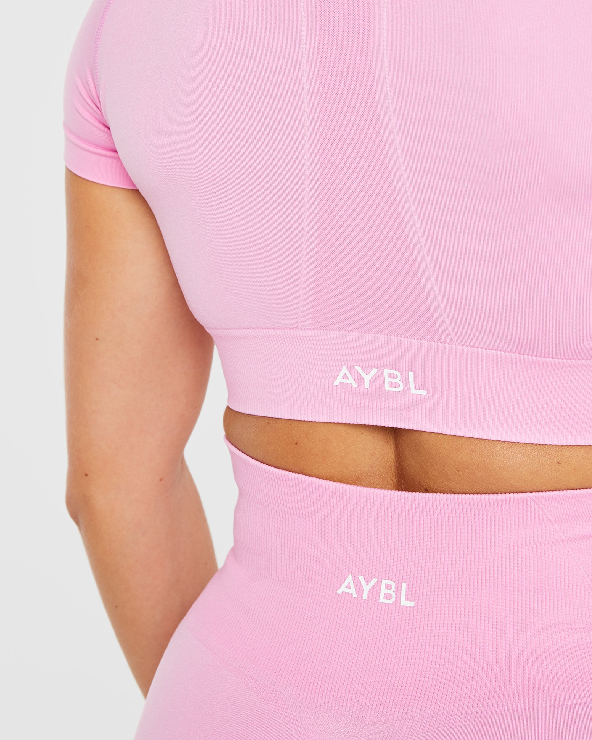 Empower Seamless Crop Top - Baby Rose