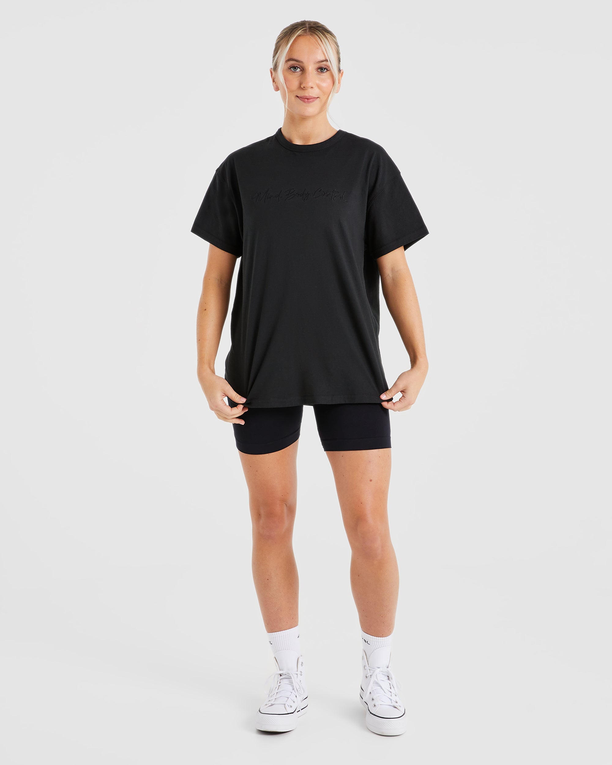 Mind Body Control Oversized T Shirt - Noir