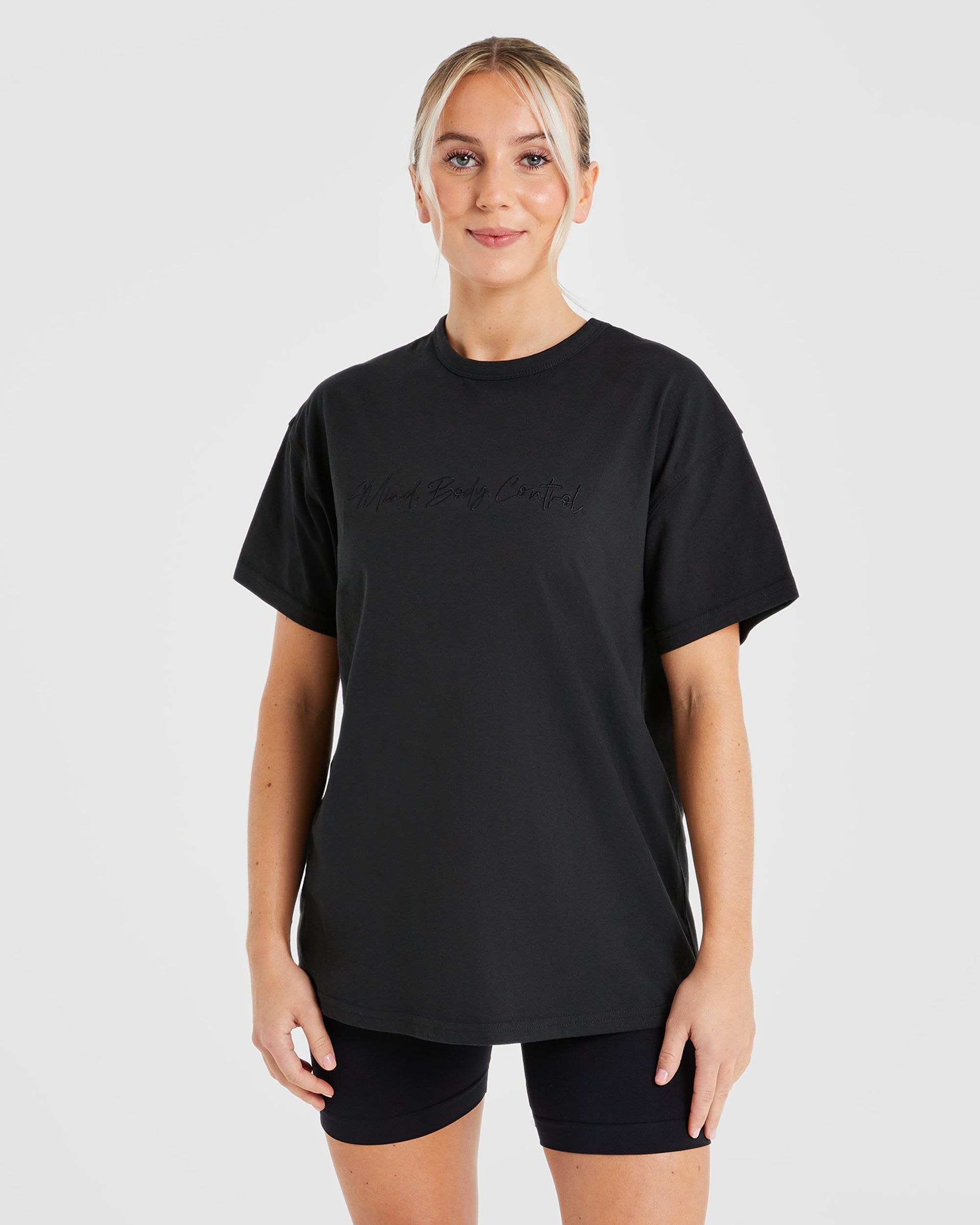 Mind Body Control Oversized T Shirt - Noir