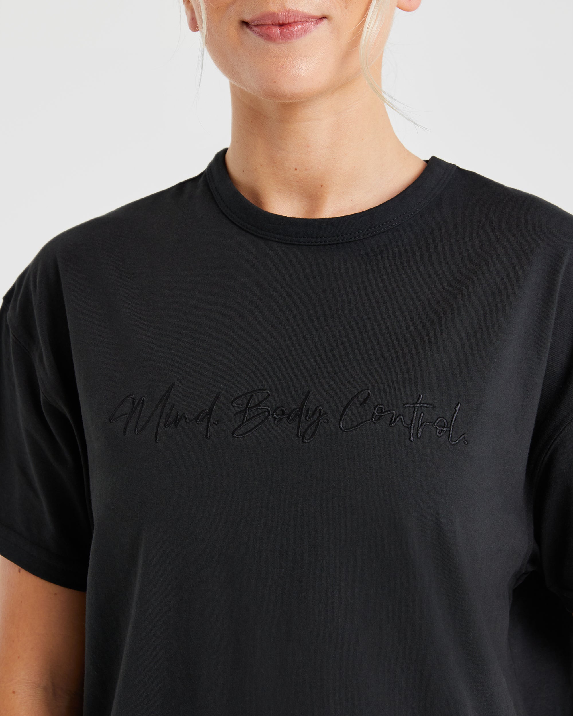 Mind Body Control Oversized T Shirt - Noir