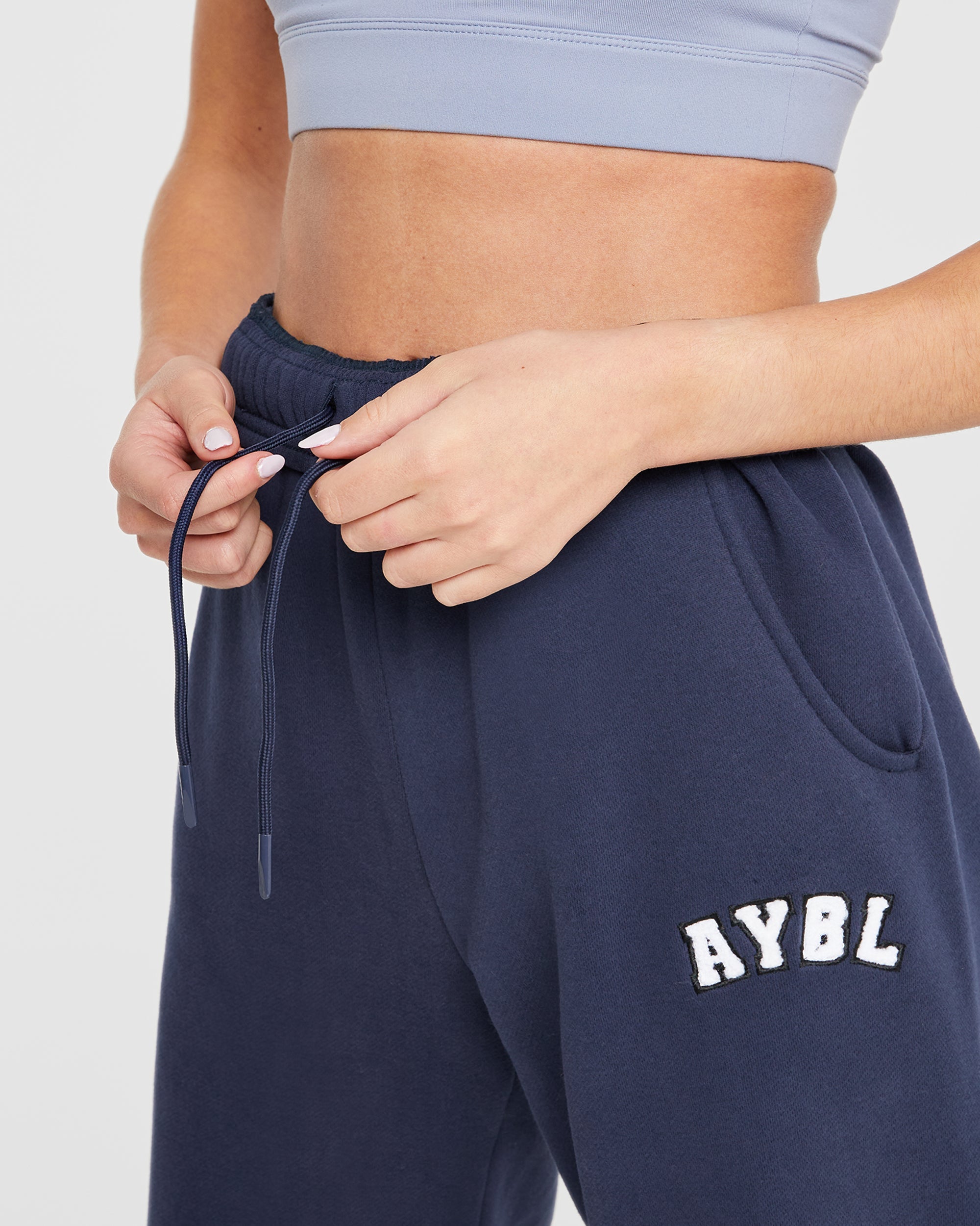 Varsity Oversized Joggers - Navy