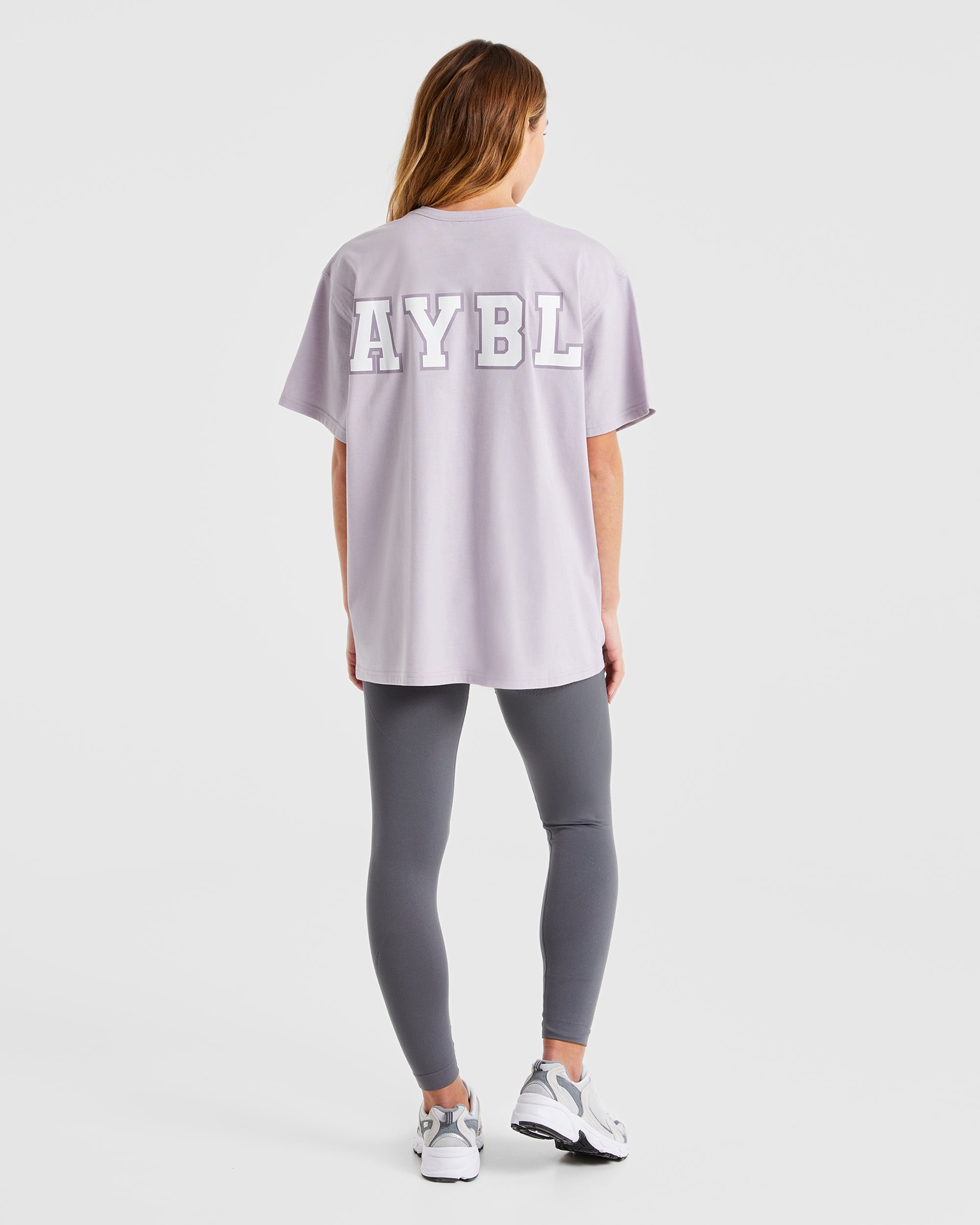 Varsity Statement Oversized T Shirt - Violet