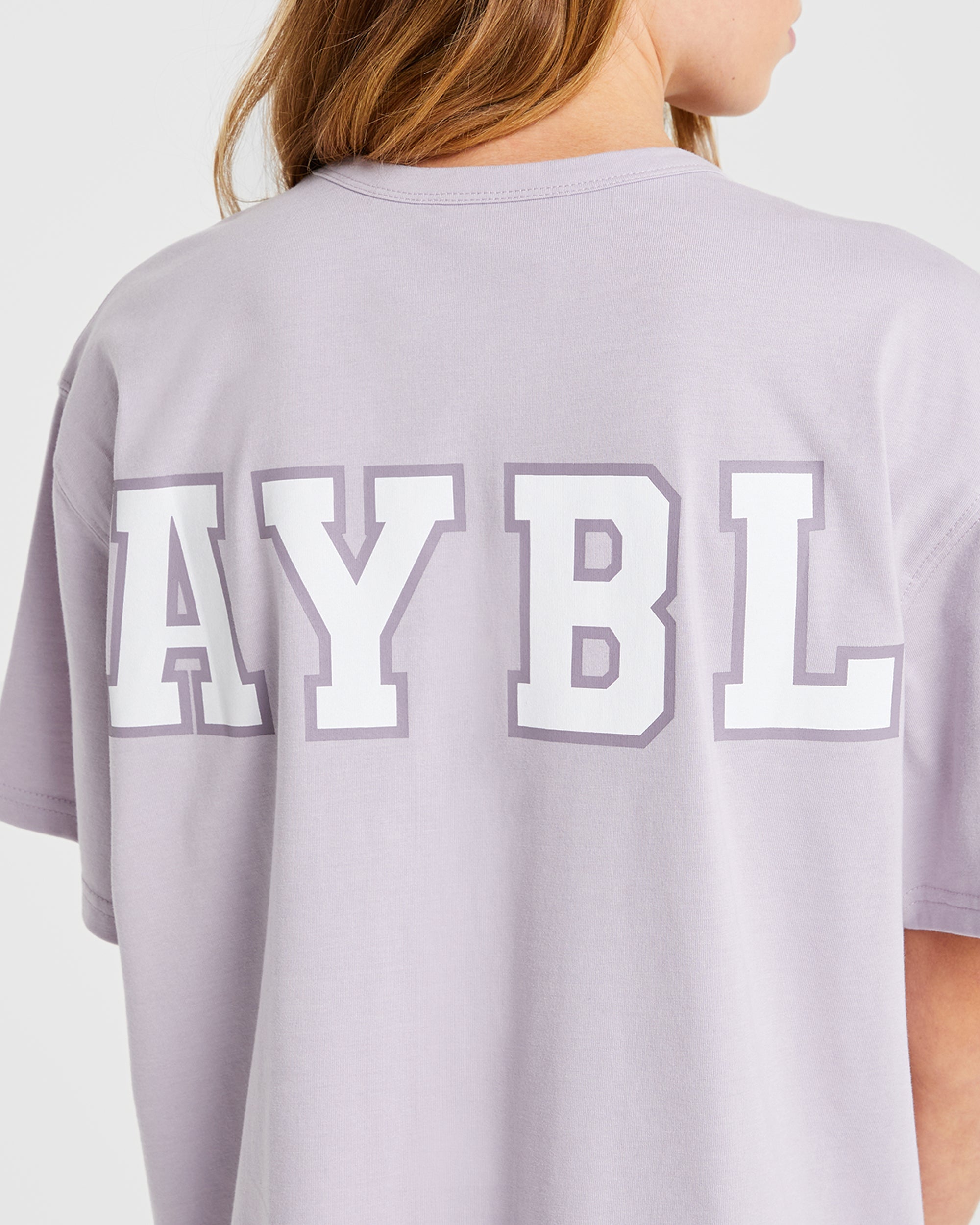 Varsity Statement Oversized T Shirt - Violet