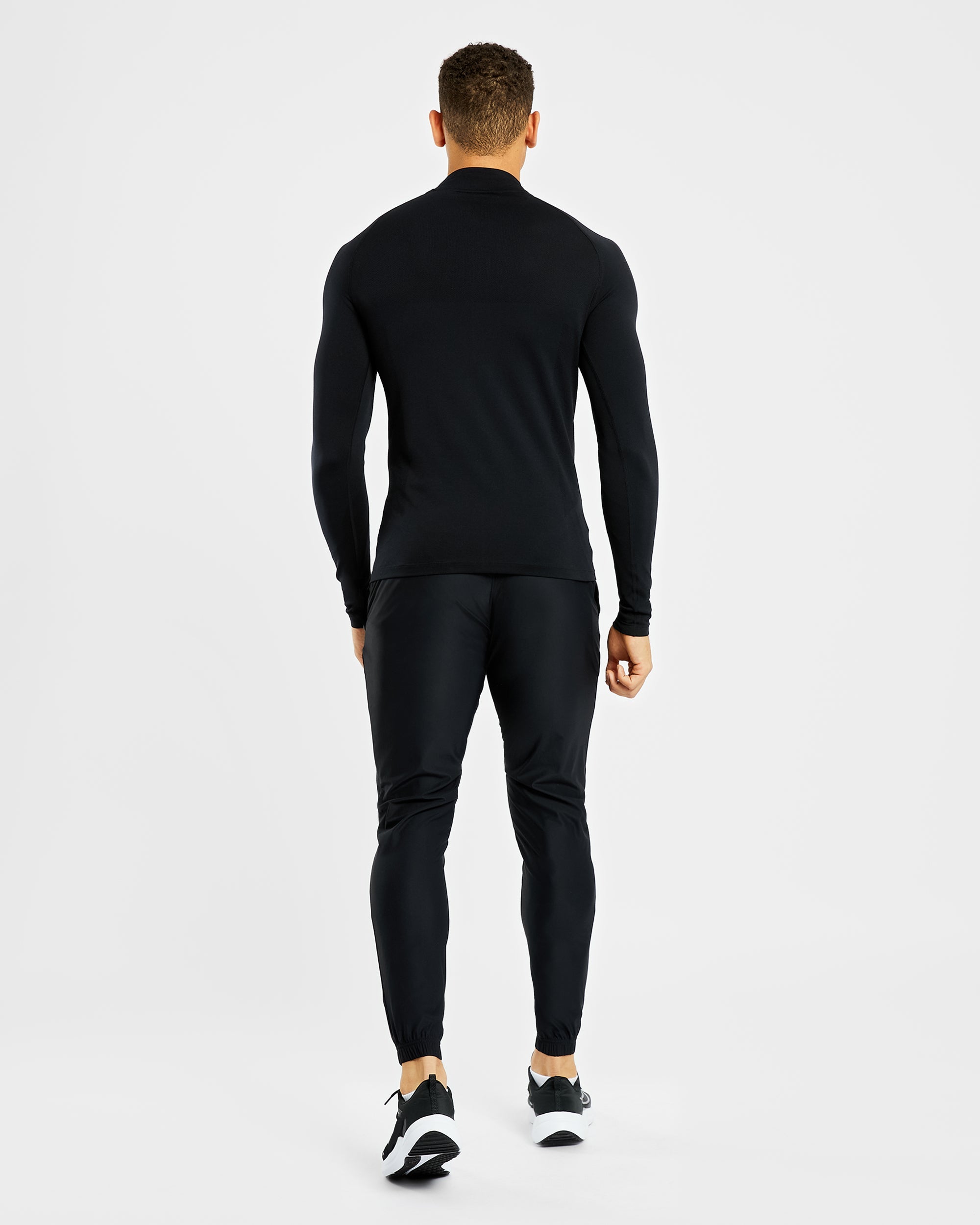 Essential Seamless 1/4 Zip Pullover - Noir