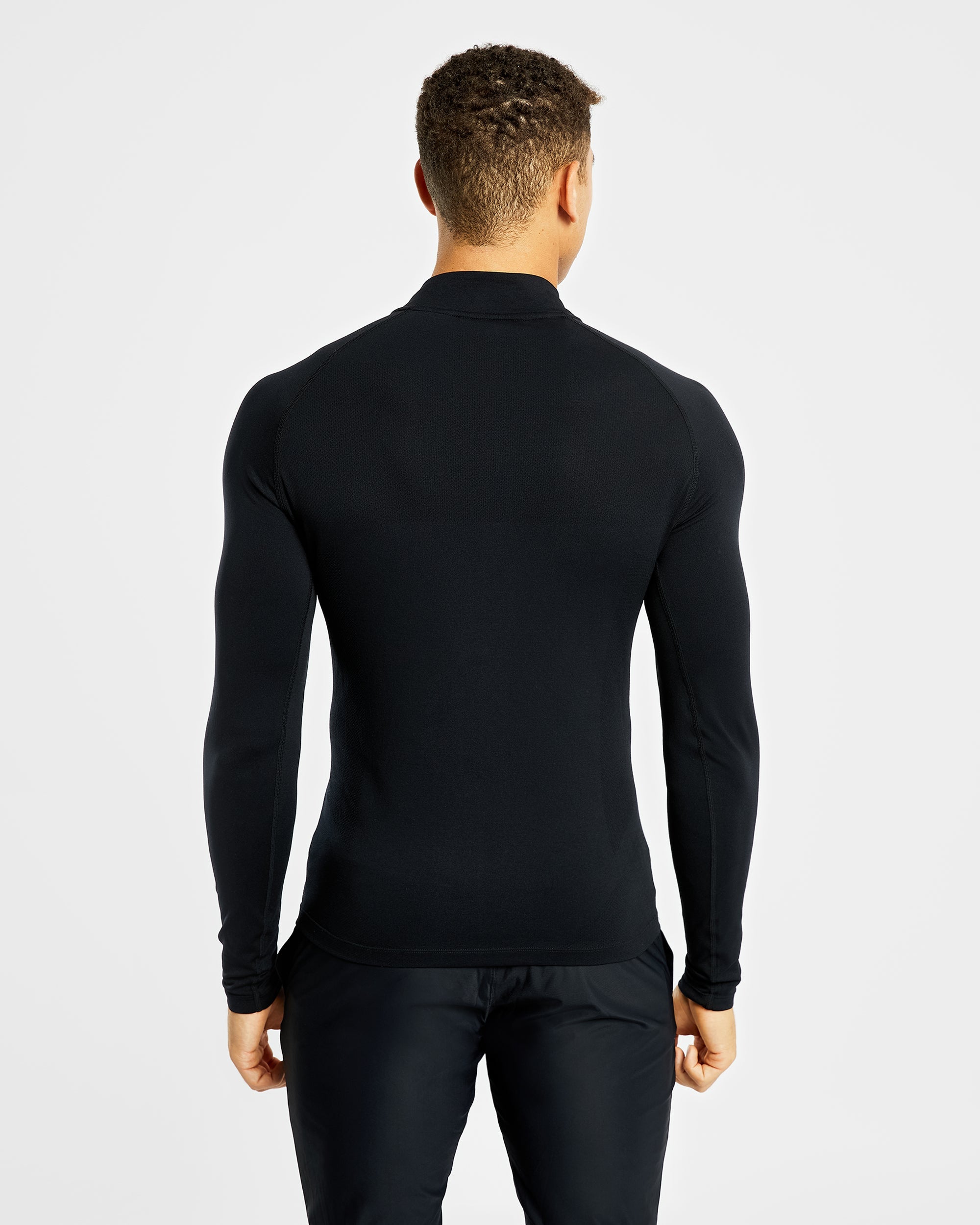 Essential Seamless 1/4 Zip Pullover - Noir