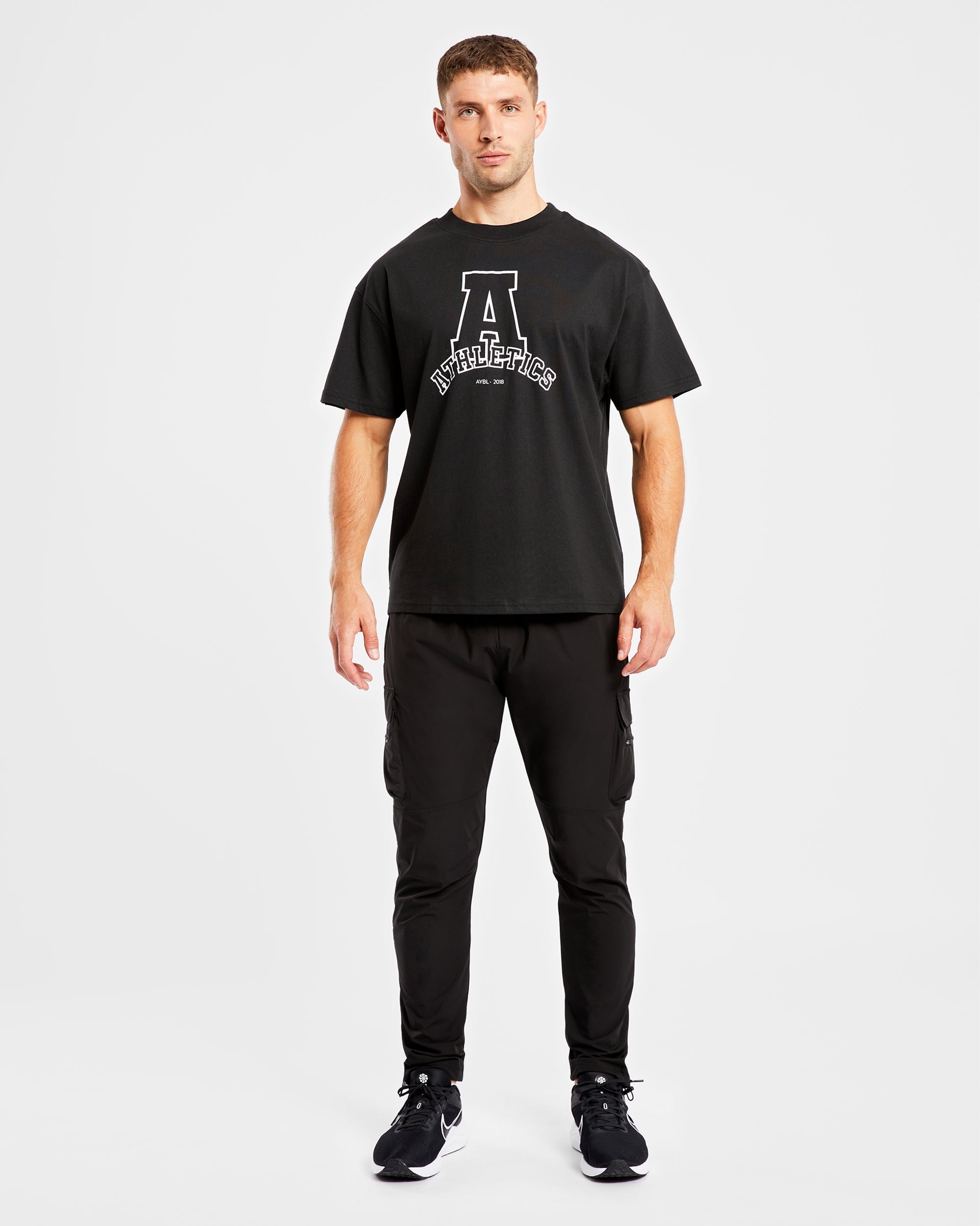 Athletics Varsity Oversized T Shirt - Noir