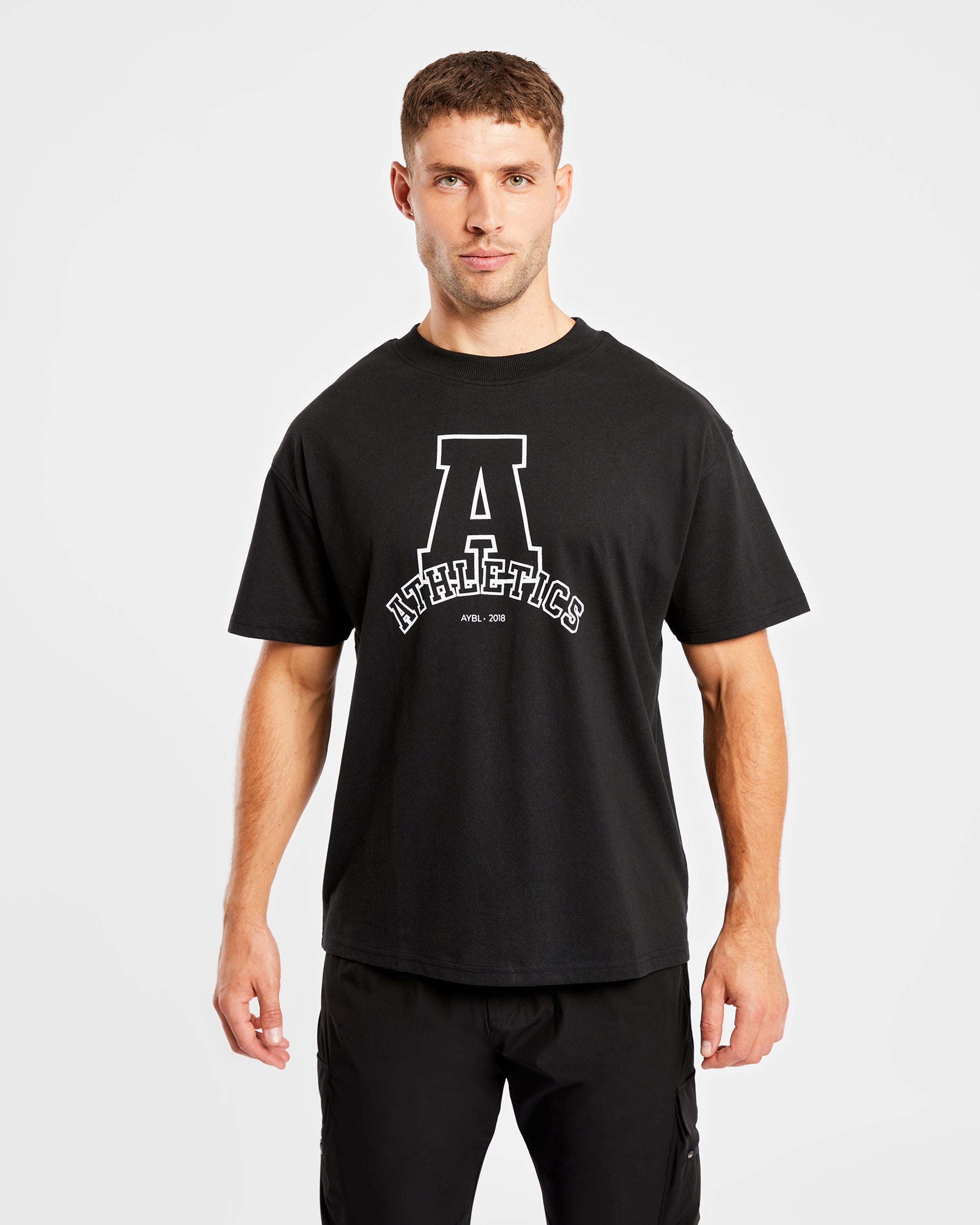 Athletics Varsity Oversized T Shirt - Noir