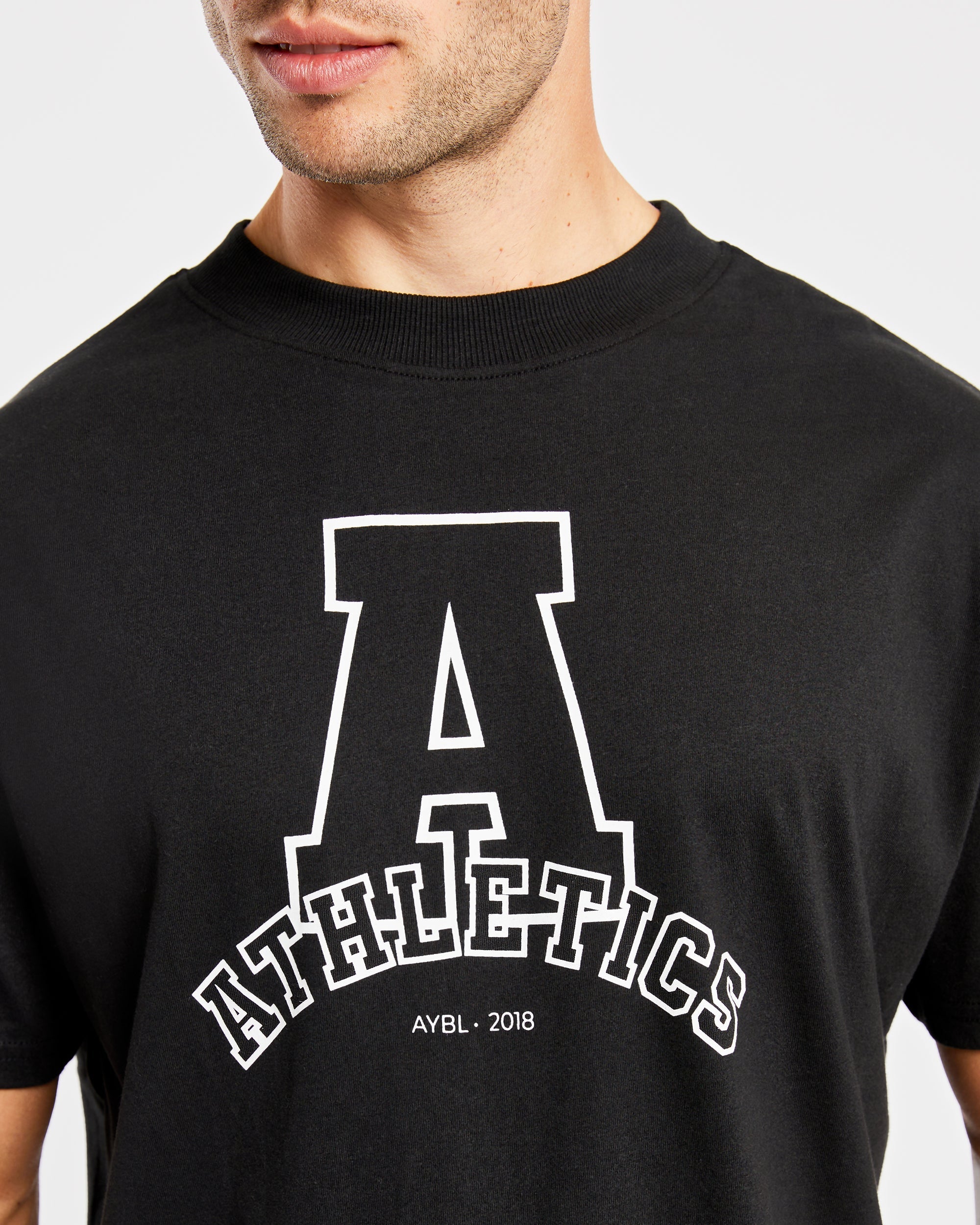 Athletics Varsity Oversized T Shirt - Noir