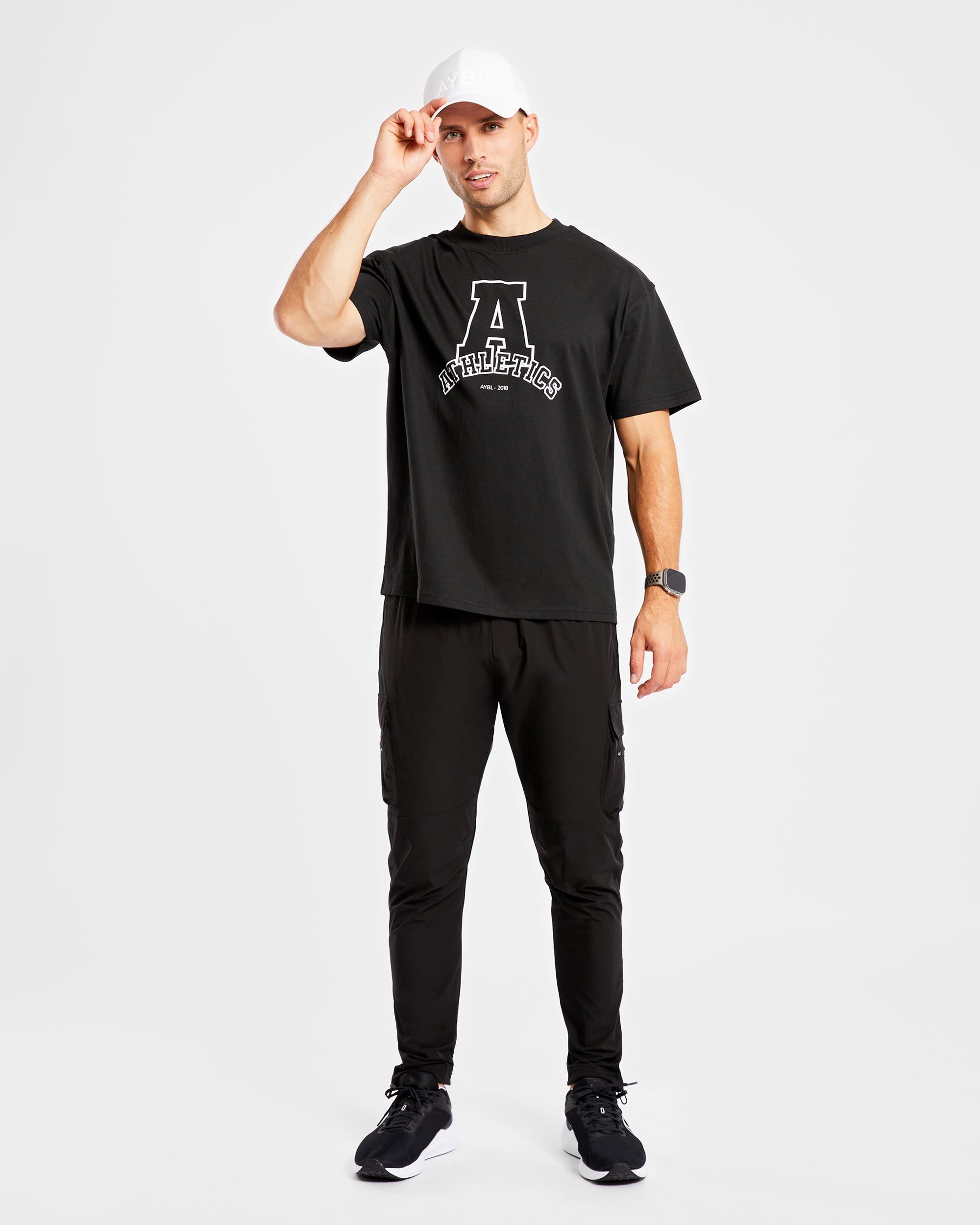 Athletics Varsity Oversized T Shirt - Noir