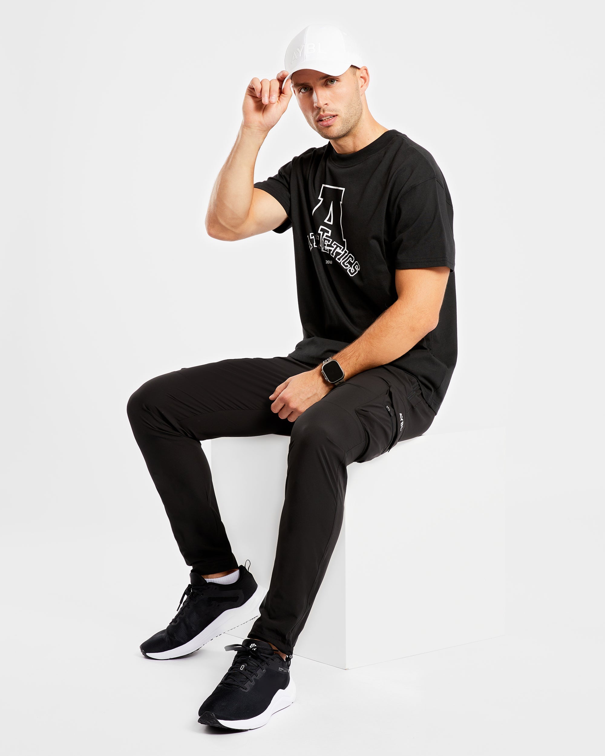 Athletics Varsity Oversized T Shirt - Noir