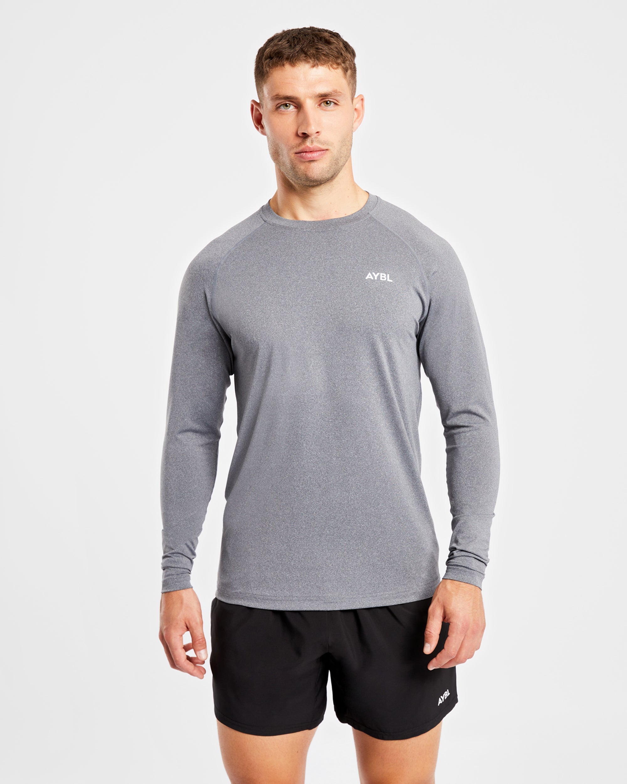 Essential Long Sleeve T Shirt - Gris Marl