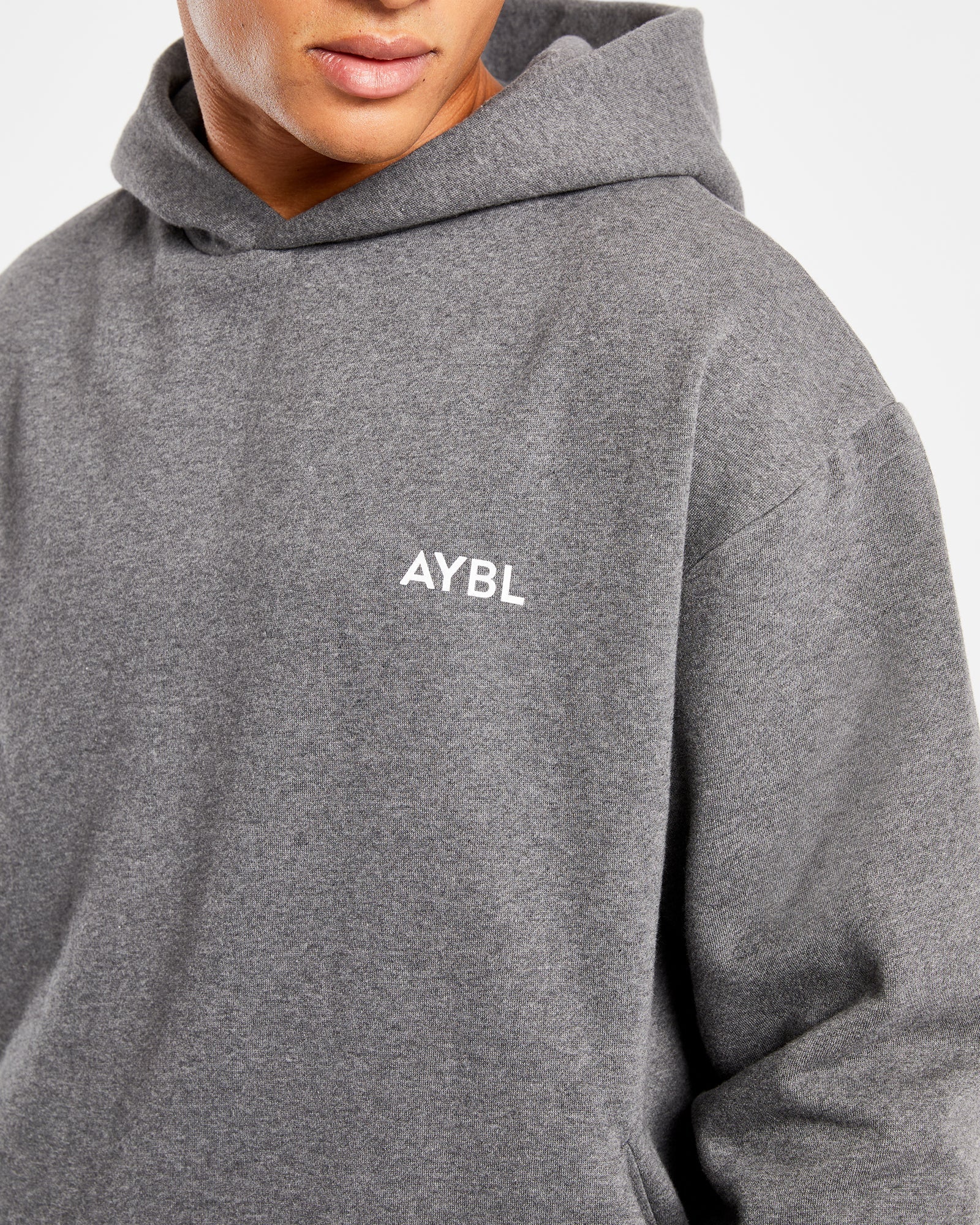 Essential Oversized Hoodie - Charcoal Marl