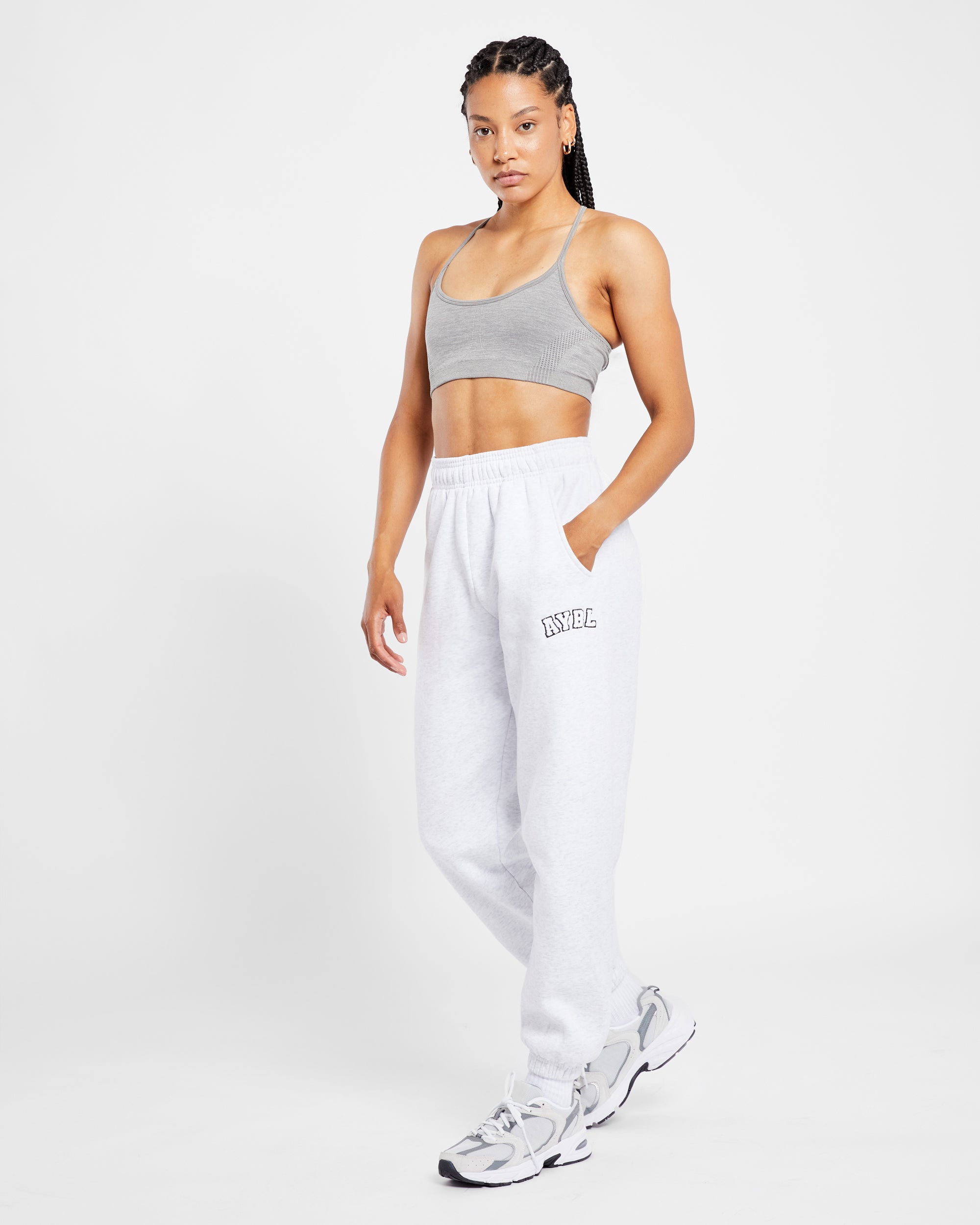 Varsity Oversized Joggers - Heather Gris