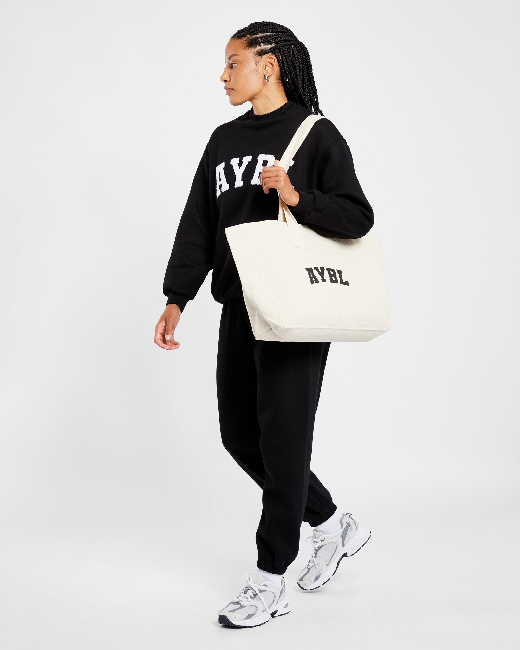 Varsity Oversized Sweatshirt - Noir