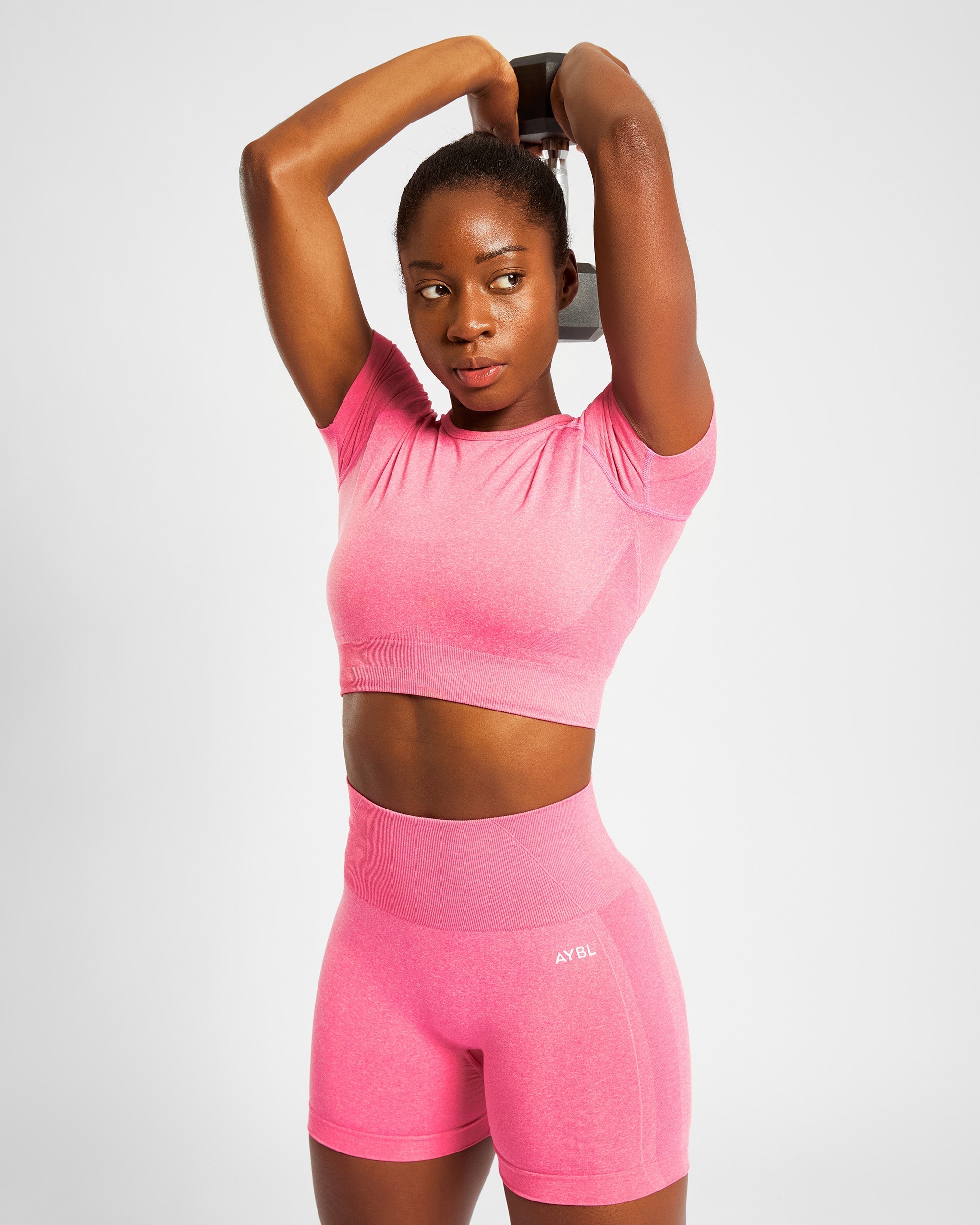 Empower Seamless Crop Top - Rose Marl