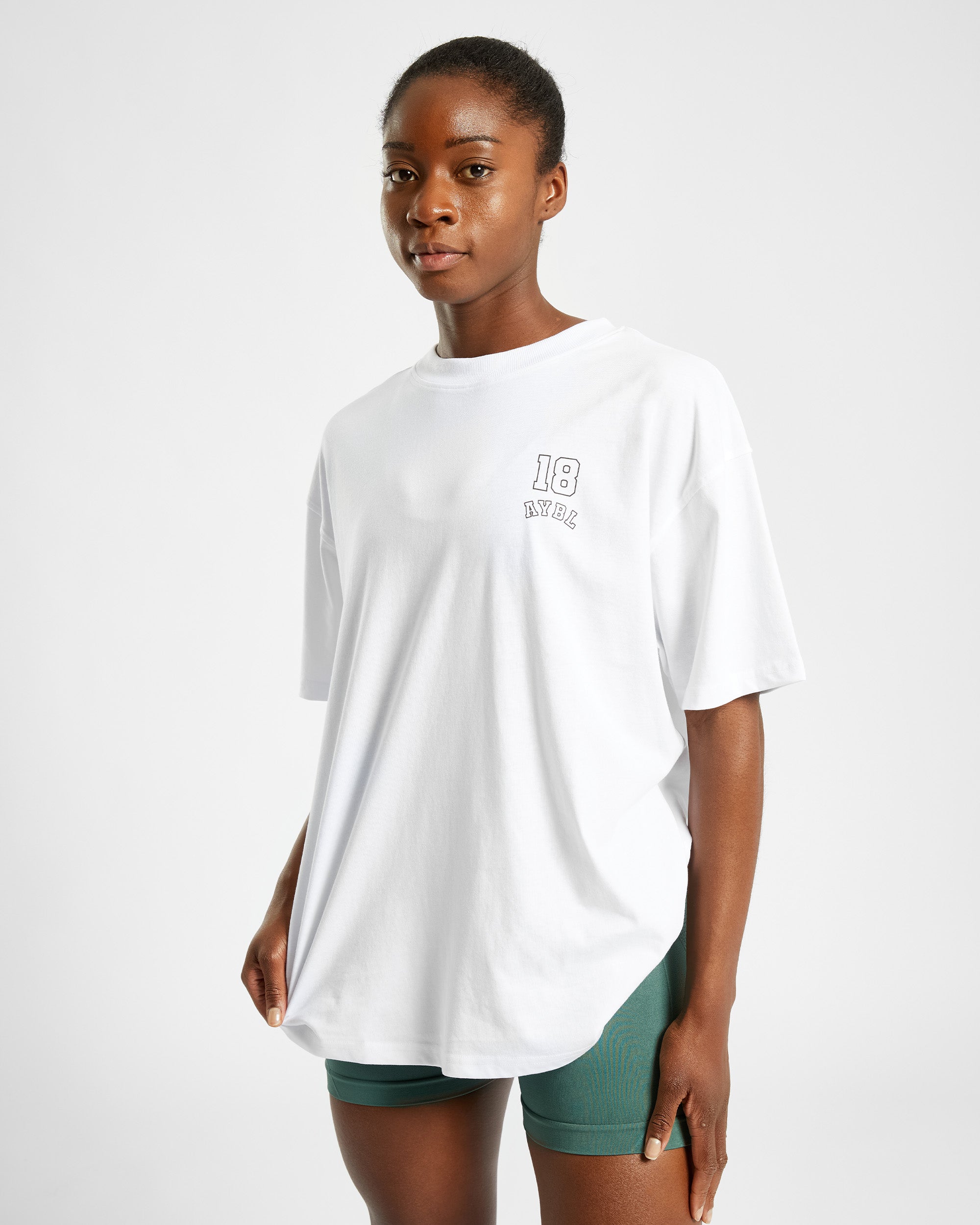 Athletics Kettlebell Oversized T Shirt - Blanc