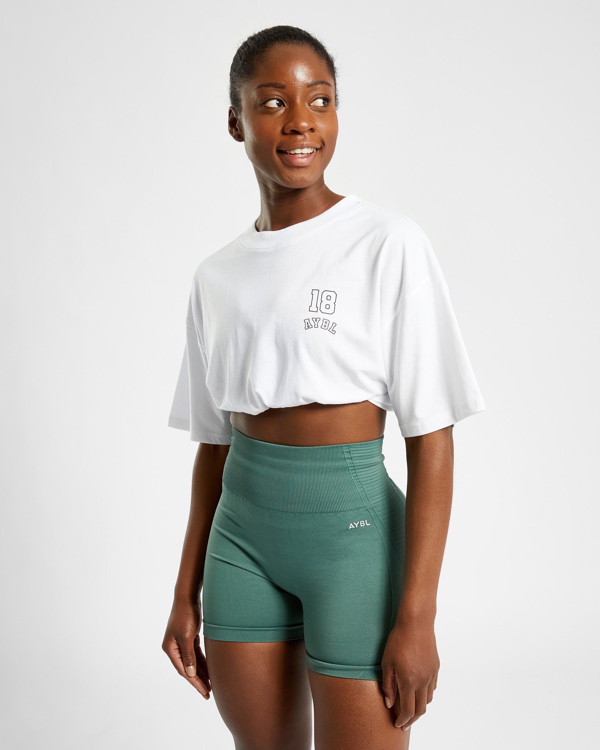 Athletics Kettlebell Oversized T Shirt - Blanc