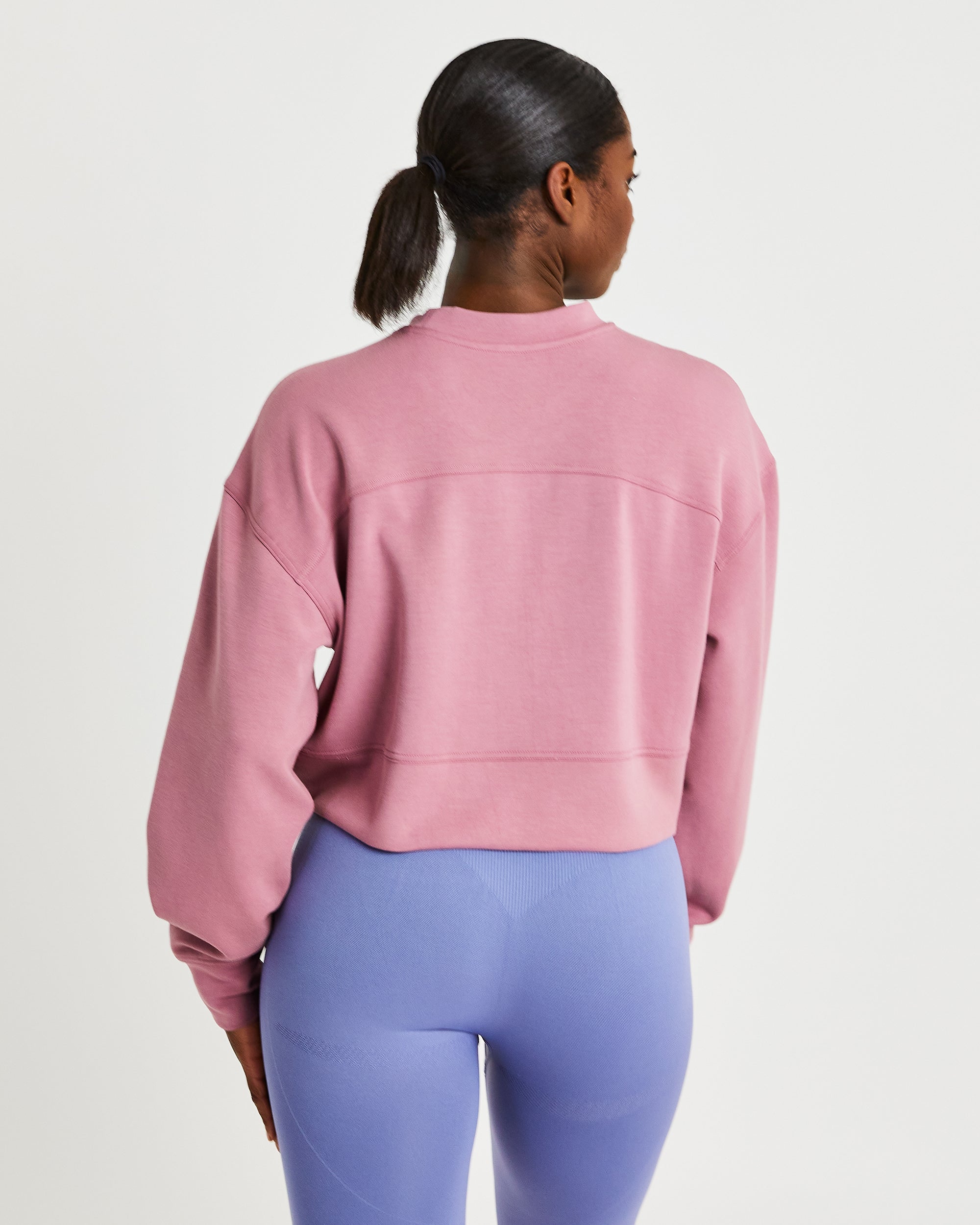 Oversized Crop Jumper - Rose