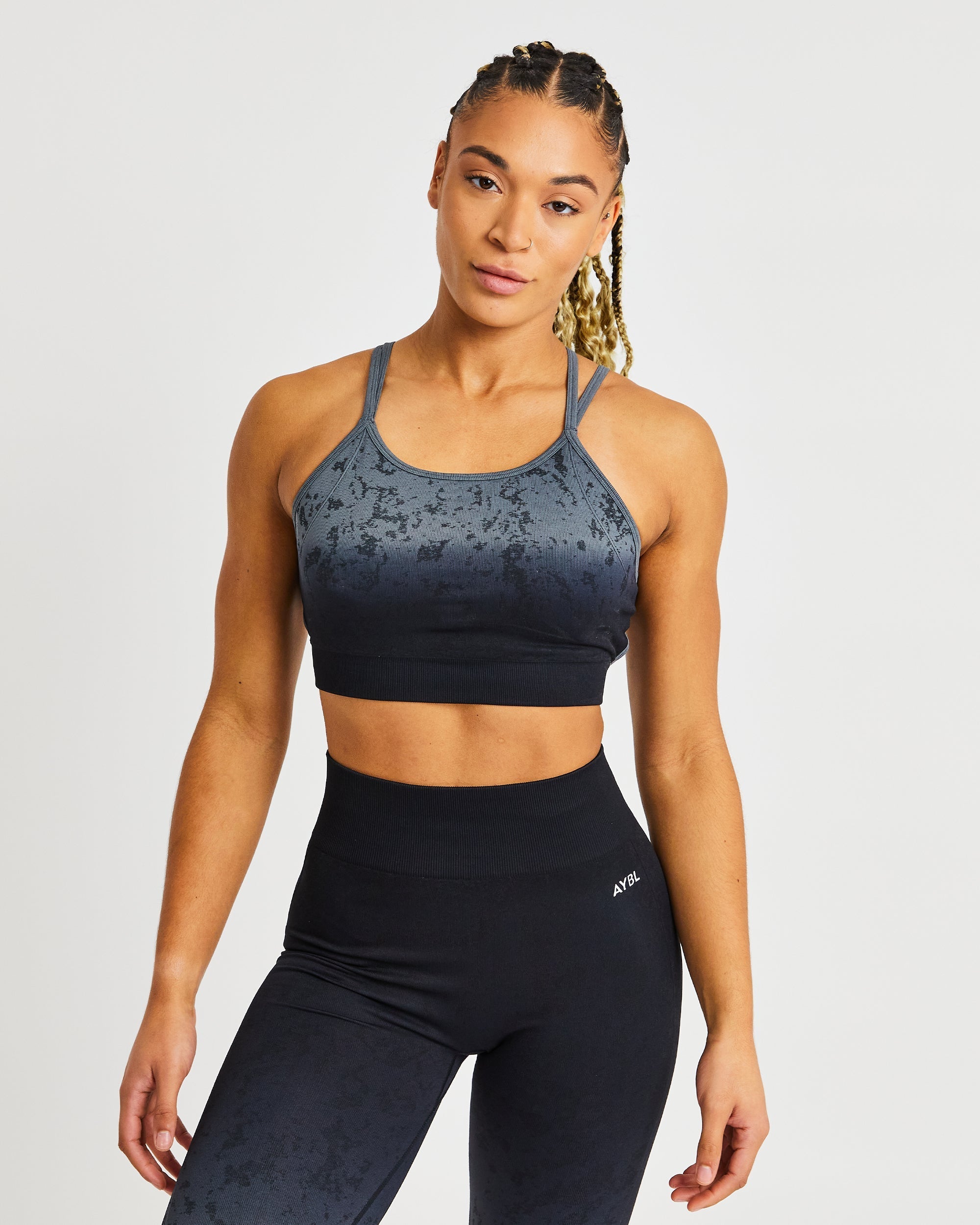 Flare Seamless Sports Bra - Noir