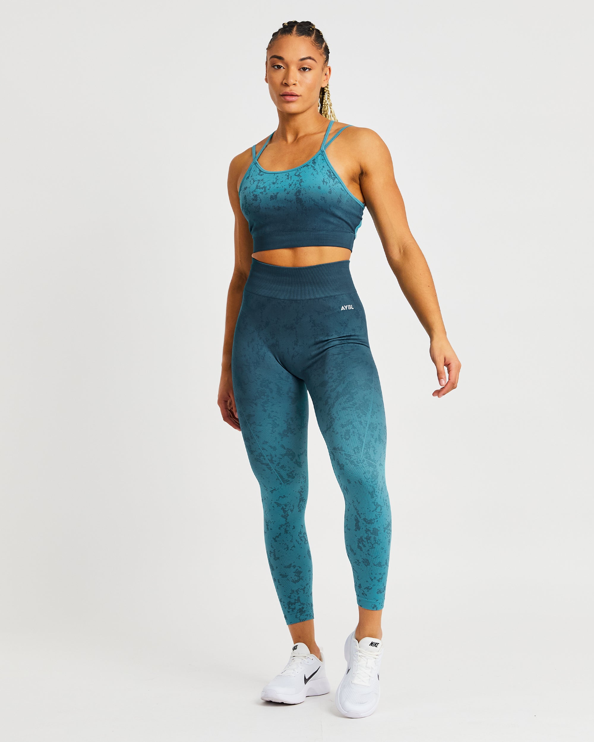 Flare Seamless Sports Bra - Sarcelle