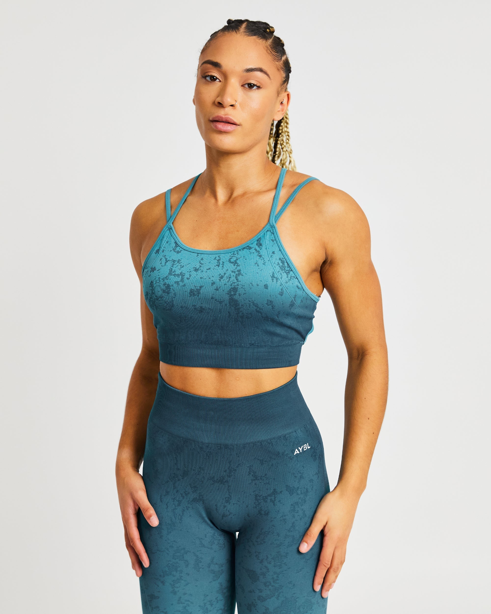 Flare Seamless Sports Bra - Sarcelle