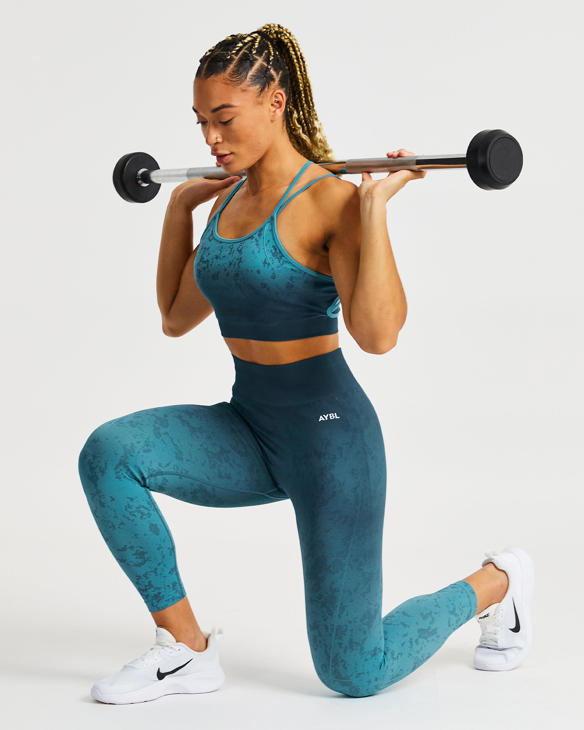 Flare Seamless Sports Bra - Sarcelle