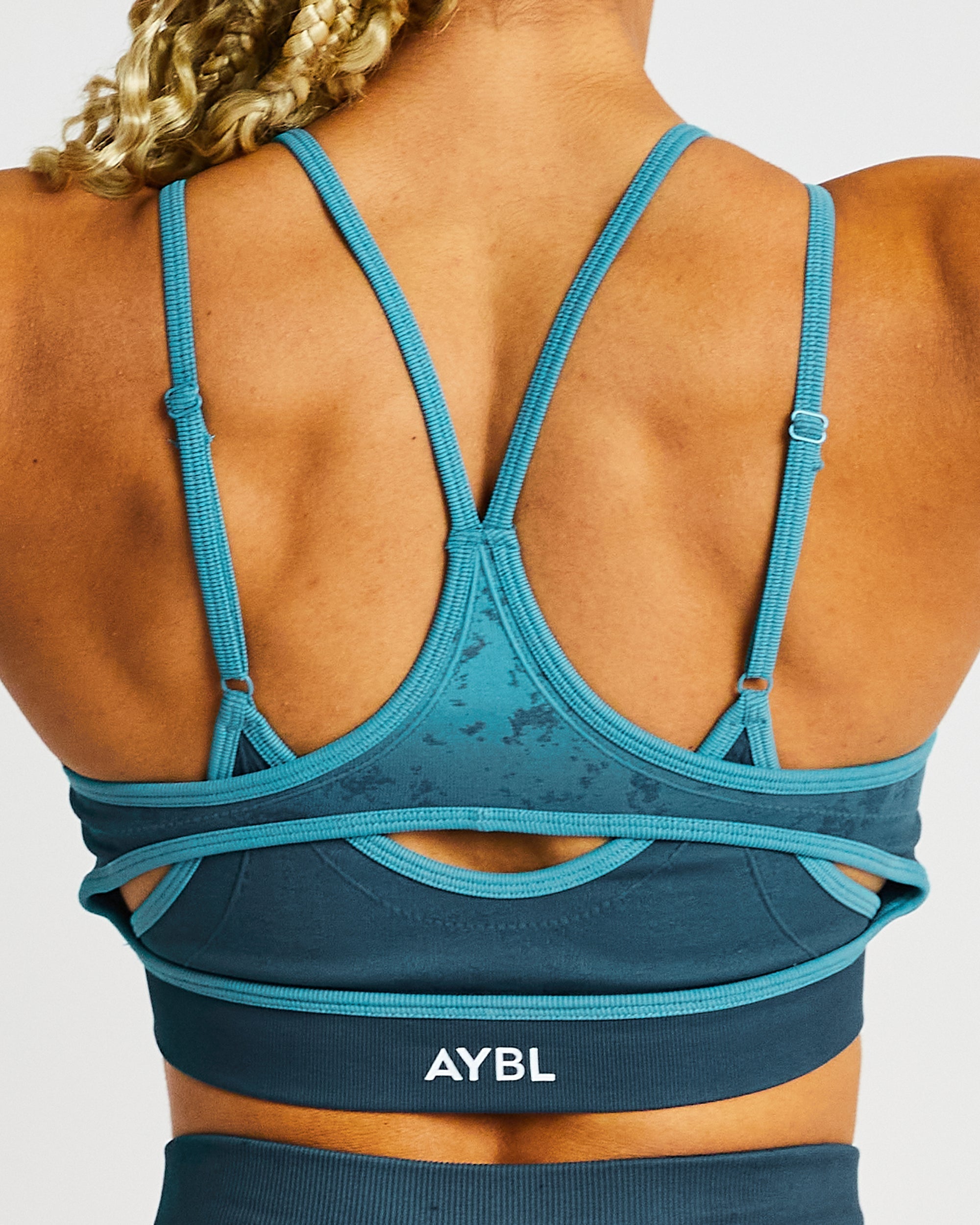 Flare Seamless Sports Bra - Sarcelle