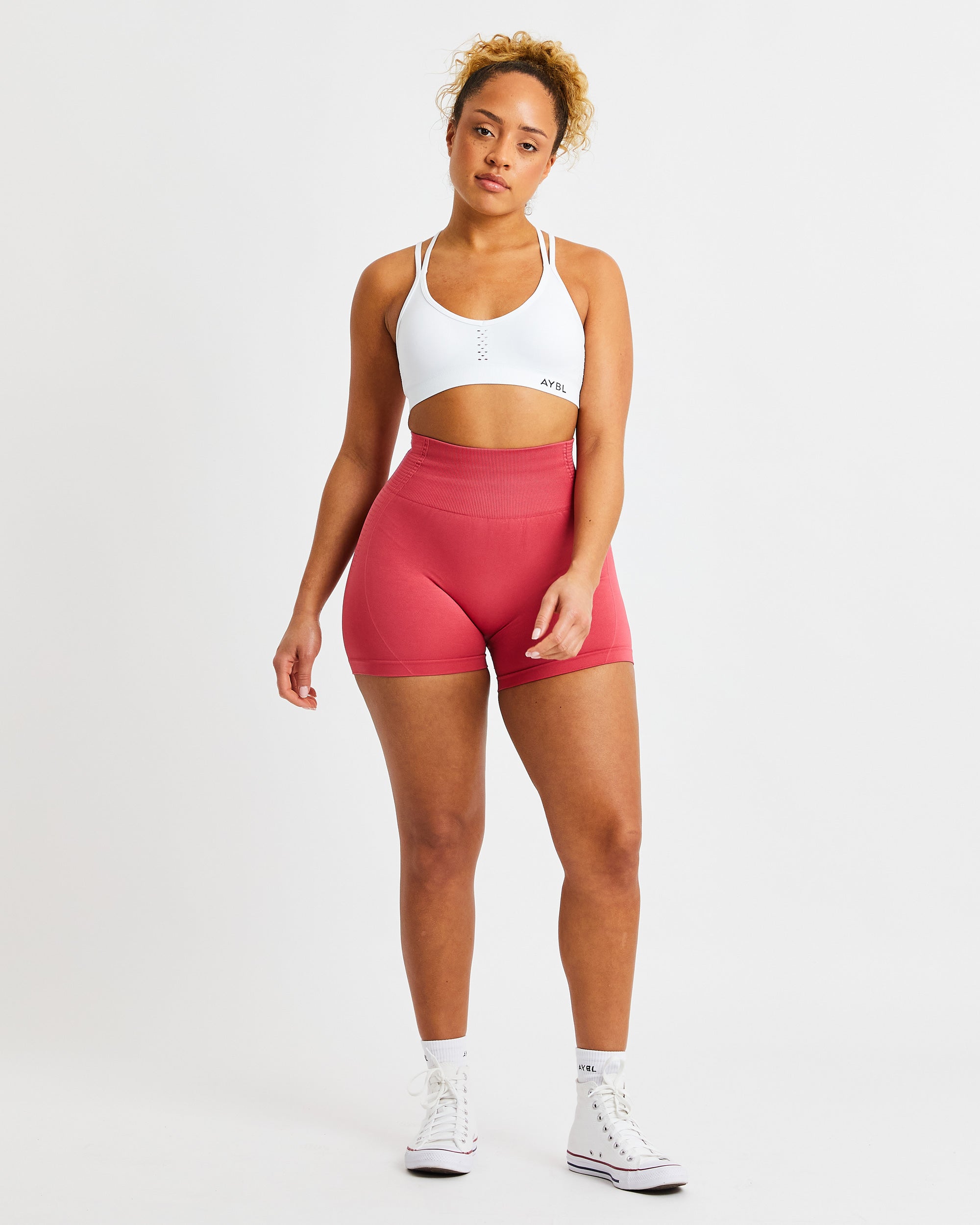 Essential Seamless Strappy Sports Bra - Blanc