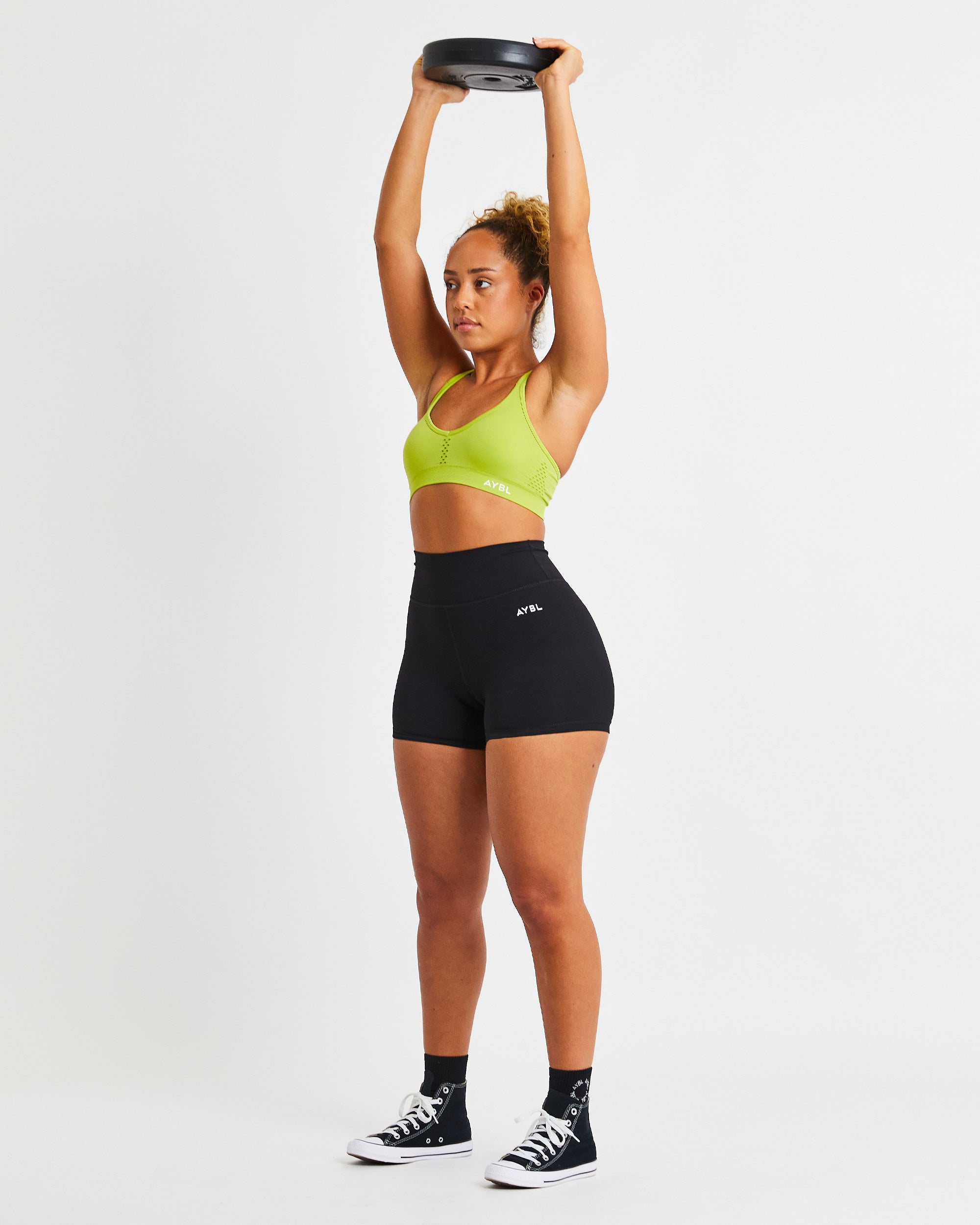 Essential Seamless Strappy Sports Bra - Lime Vert