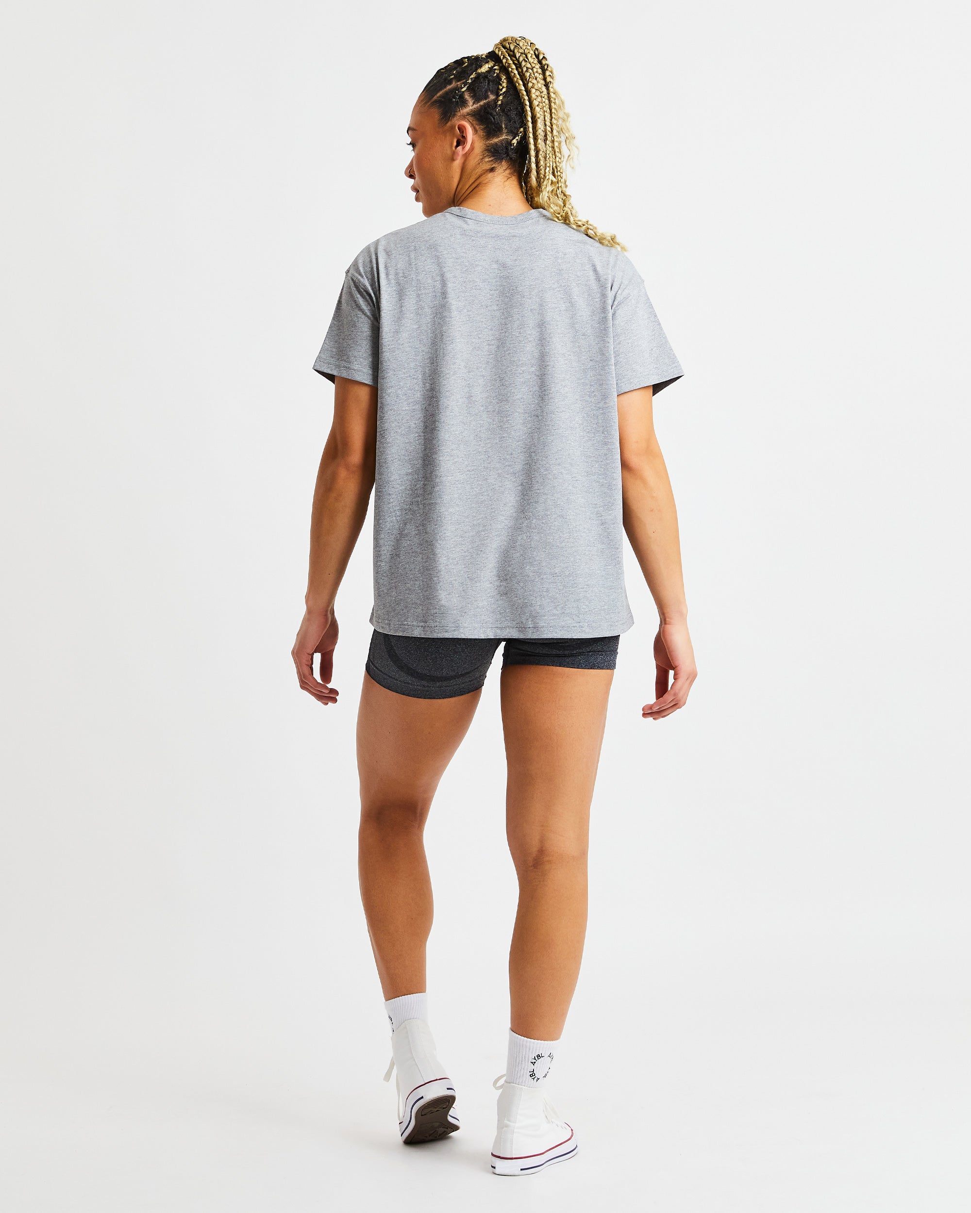 Varsity Oversized T Shirt - Heather Gris