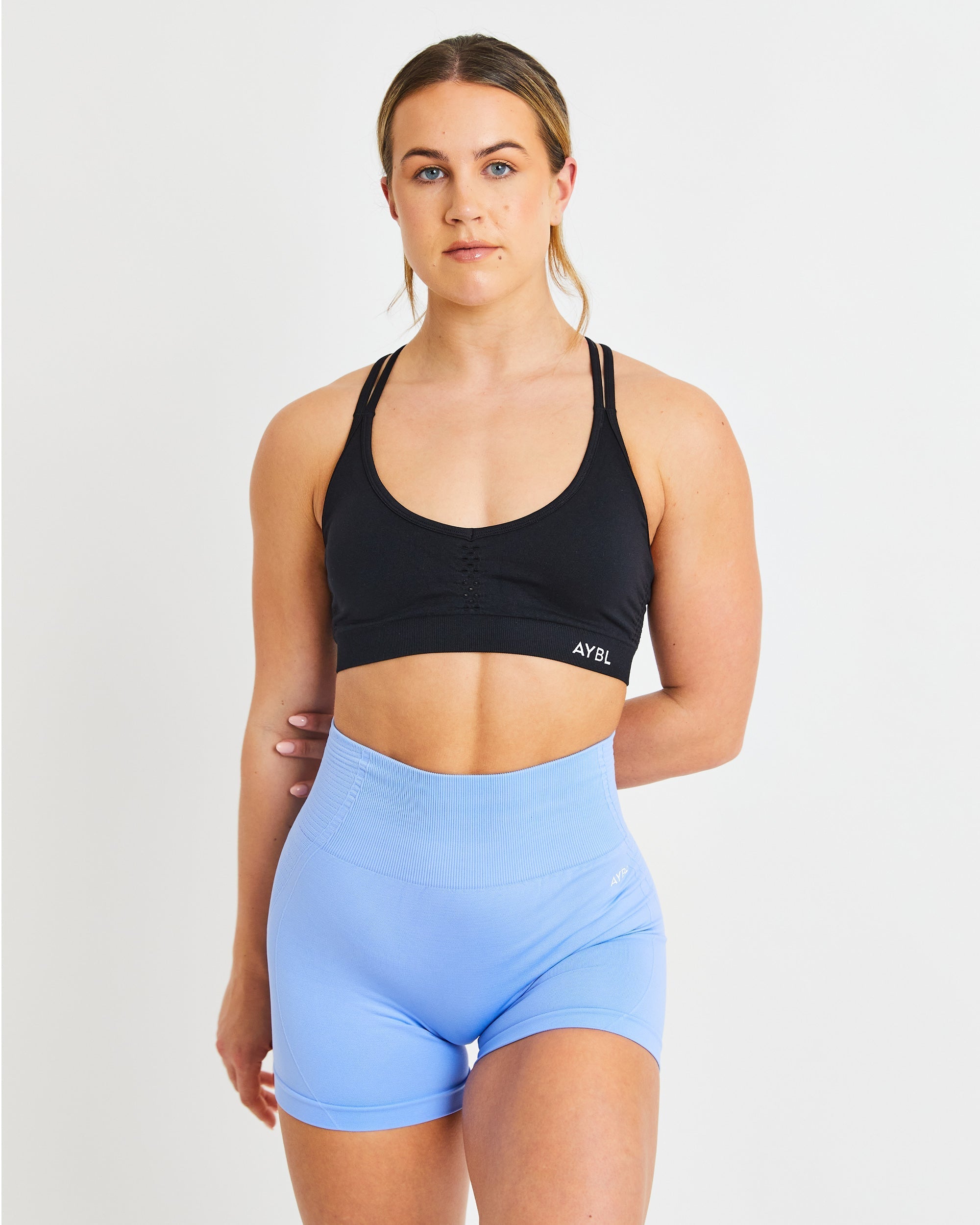 Essential Seamless Strappy Sports Bra - Noir