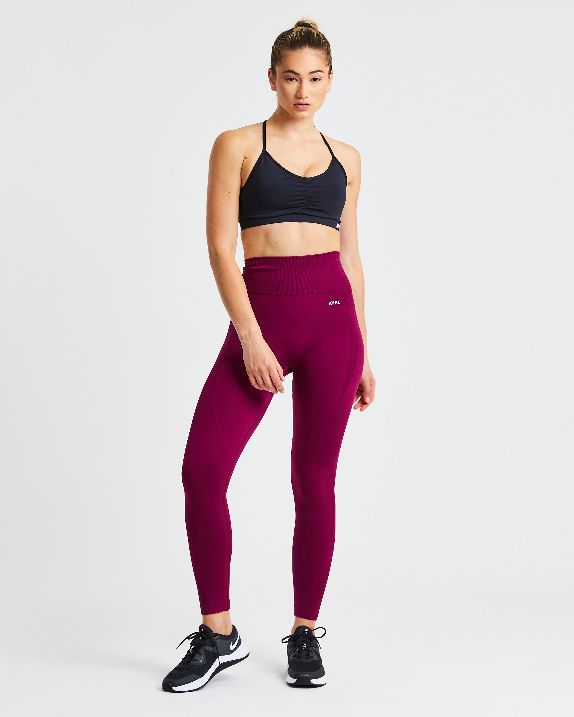 Essential Ruched Sports Bra - Noir