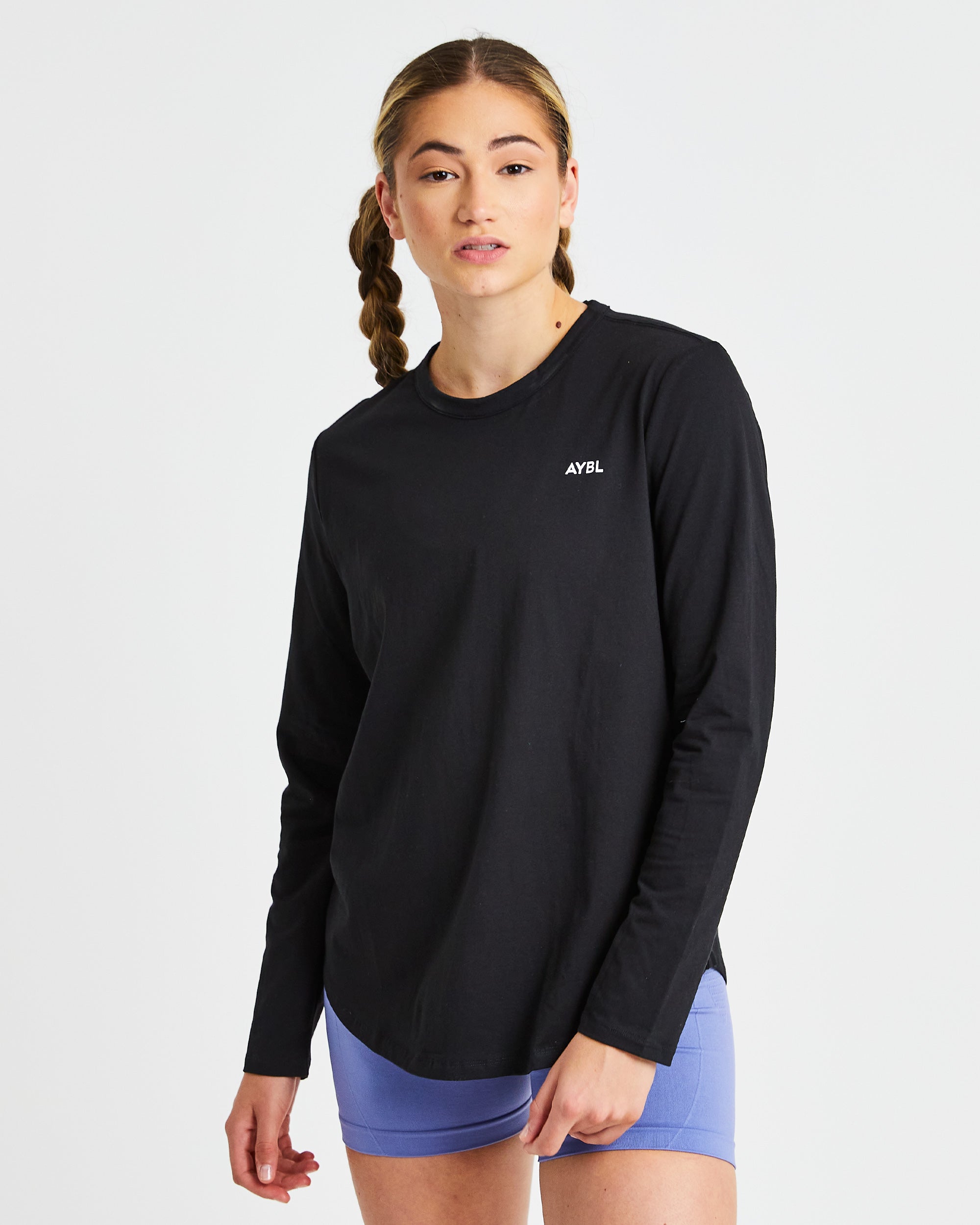 Everyday Relaxed Long Sleeve T Shirt - Noir