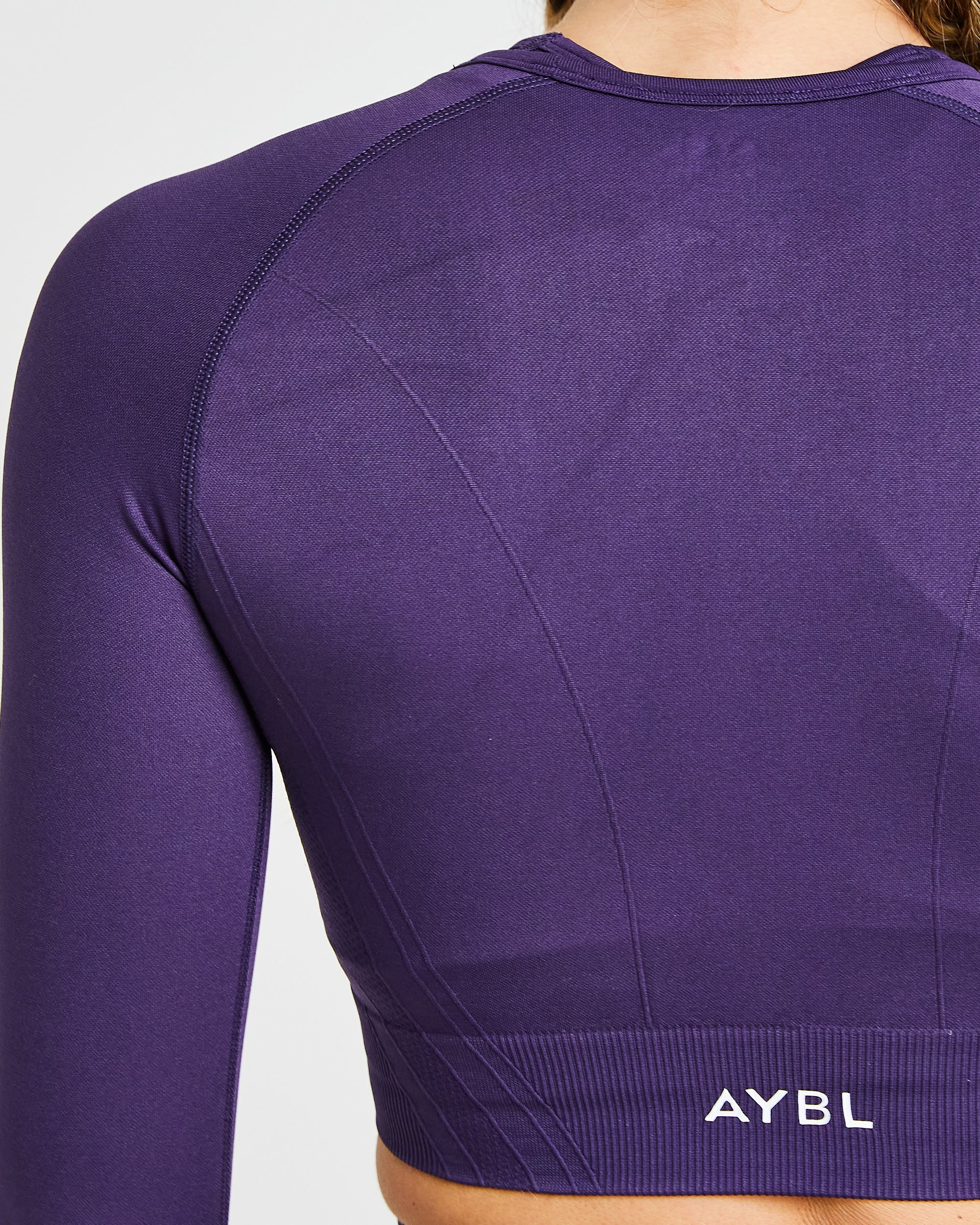 Balance V2 Seamless Long Sleeve Crop Top - Mulberry Violet