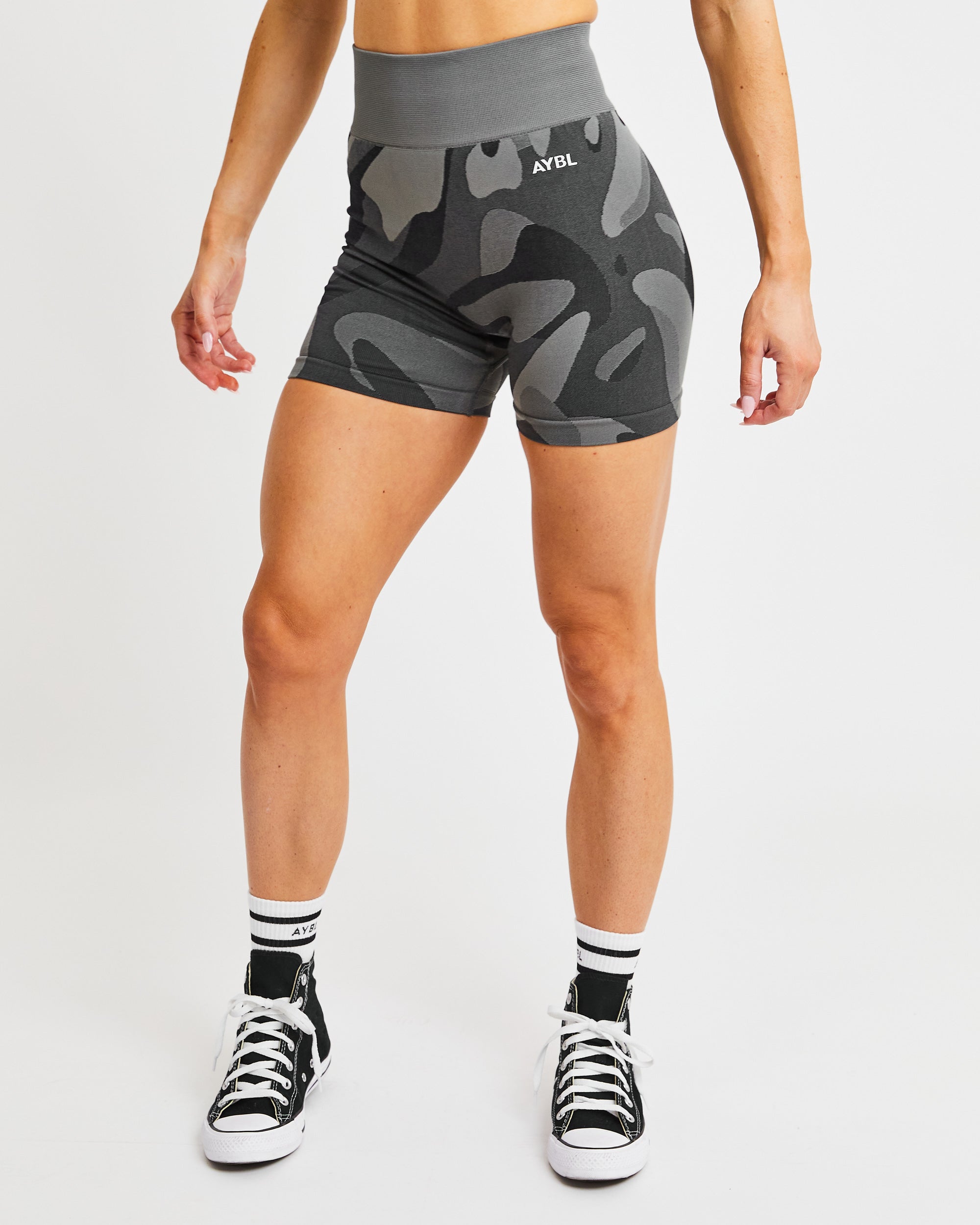 Abstract Seamless Shorts - Charcoal