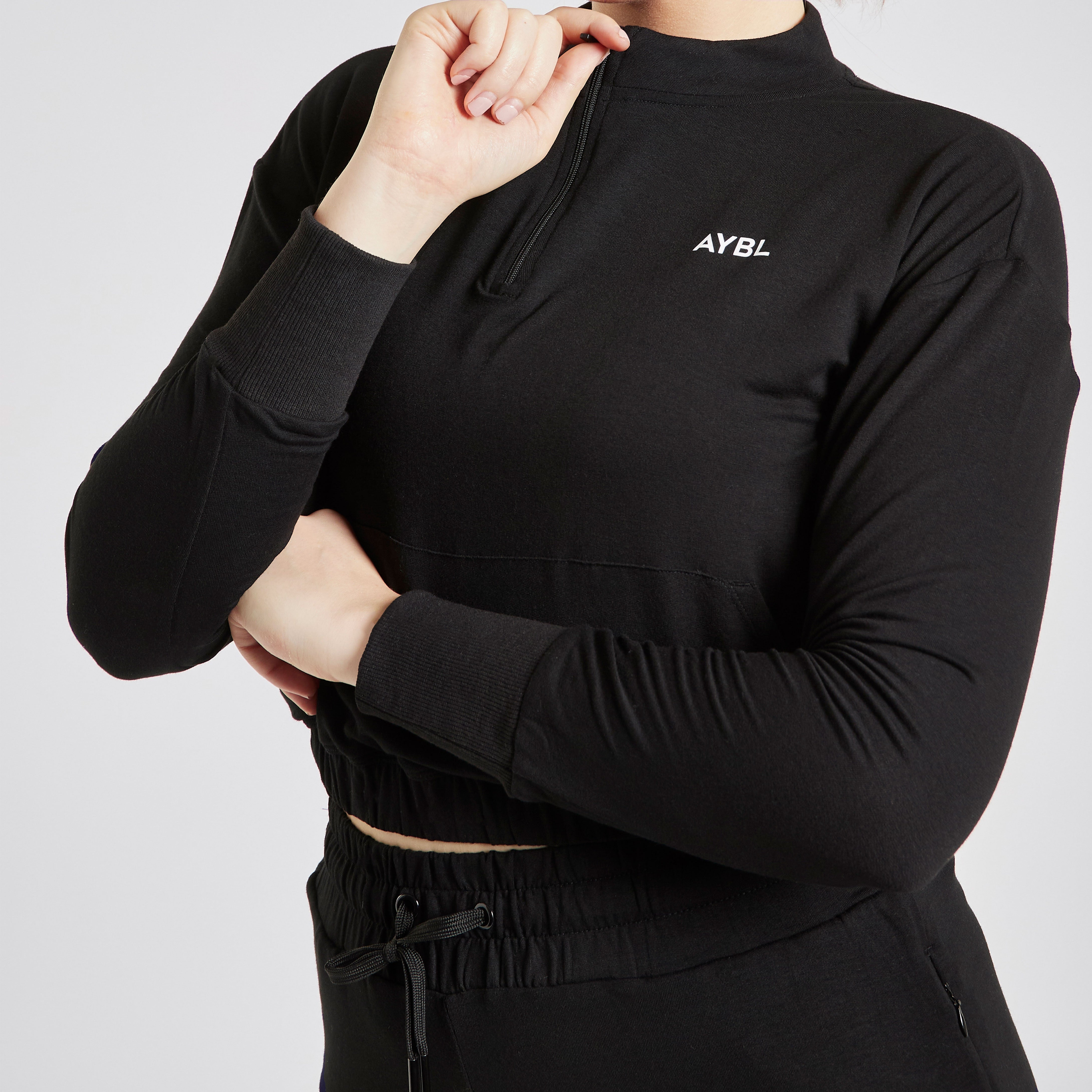 Studio 1/2 Zip Pullover - Noir