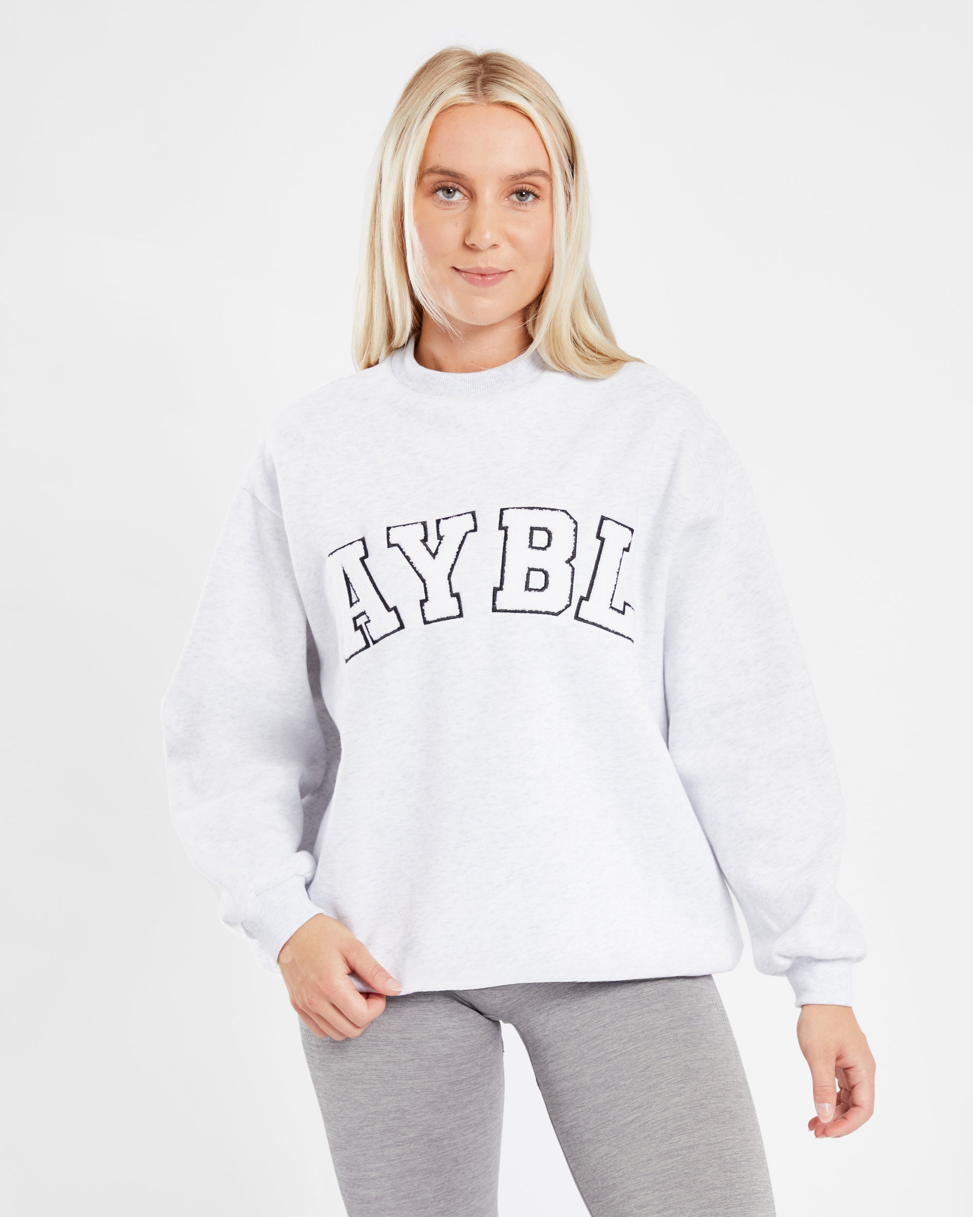 Varsity Oversized Sweatshirt - Heather Gris