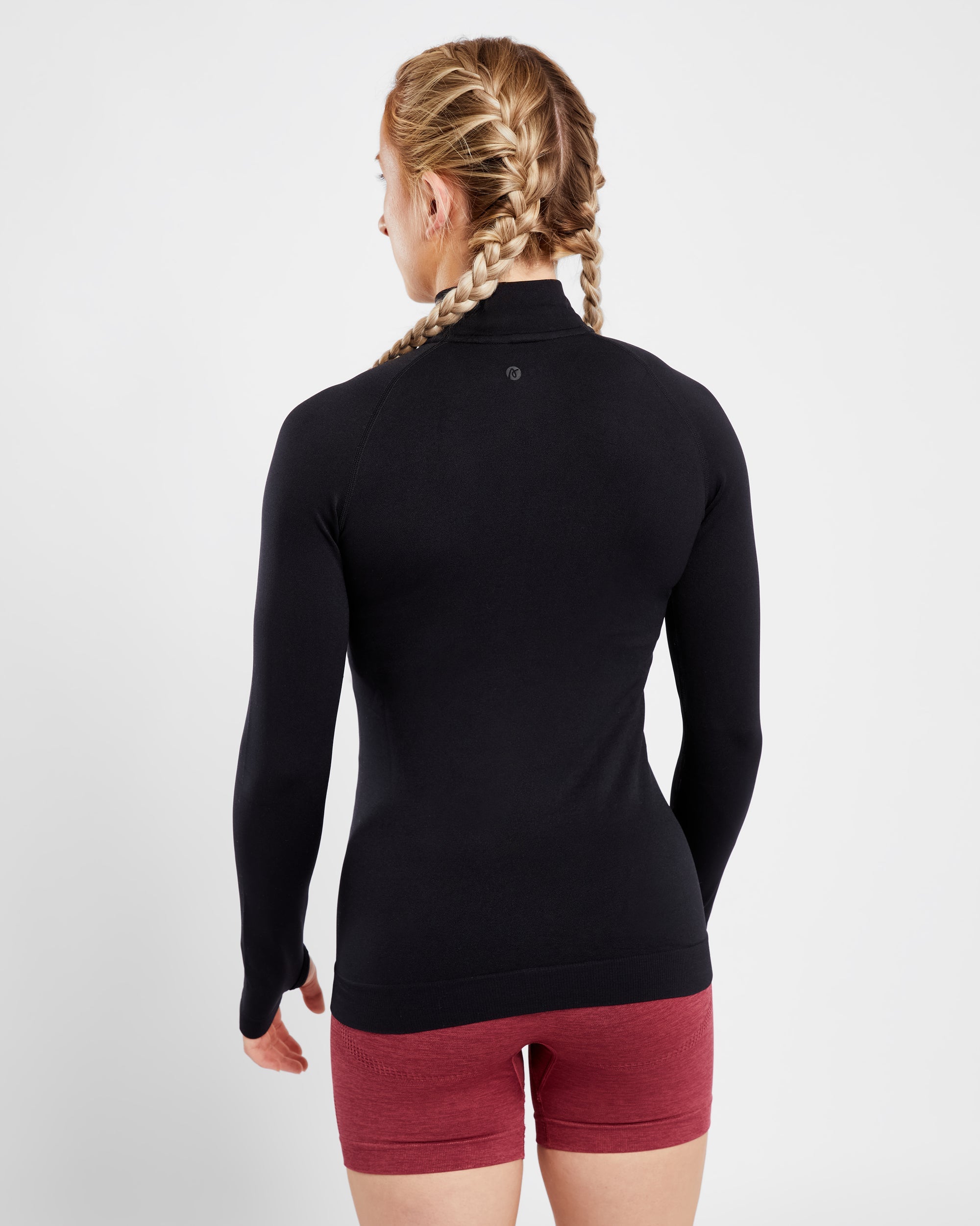 Essential Seamless 1/2 Zip Pullover - Noir