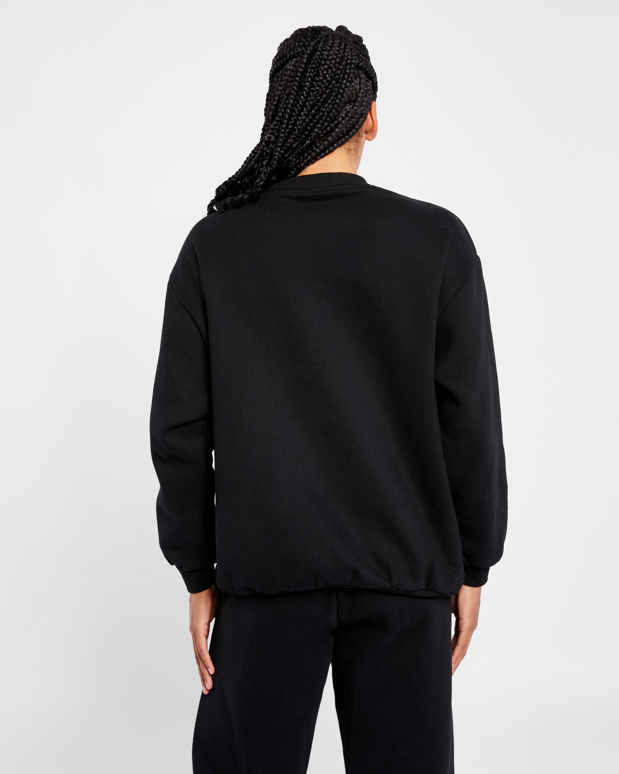 Varsity Oversized Sweatshirt - Noir