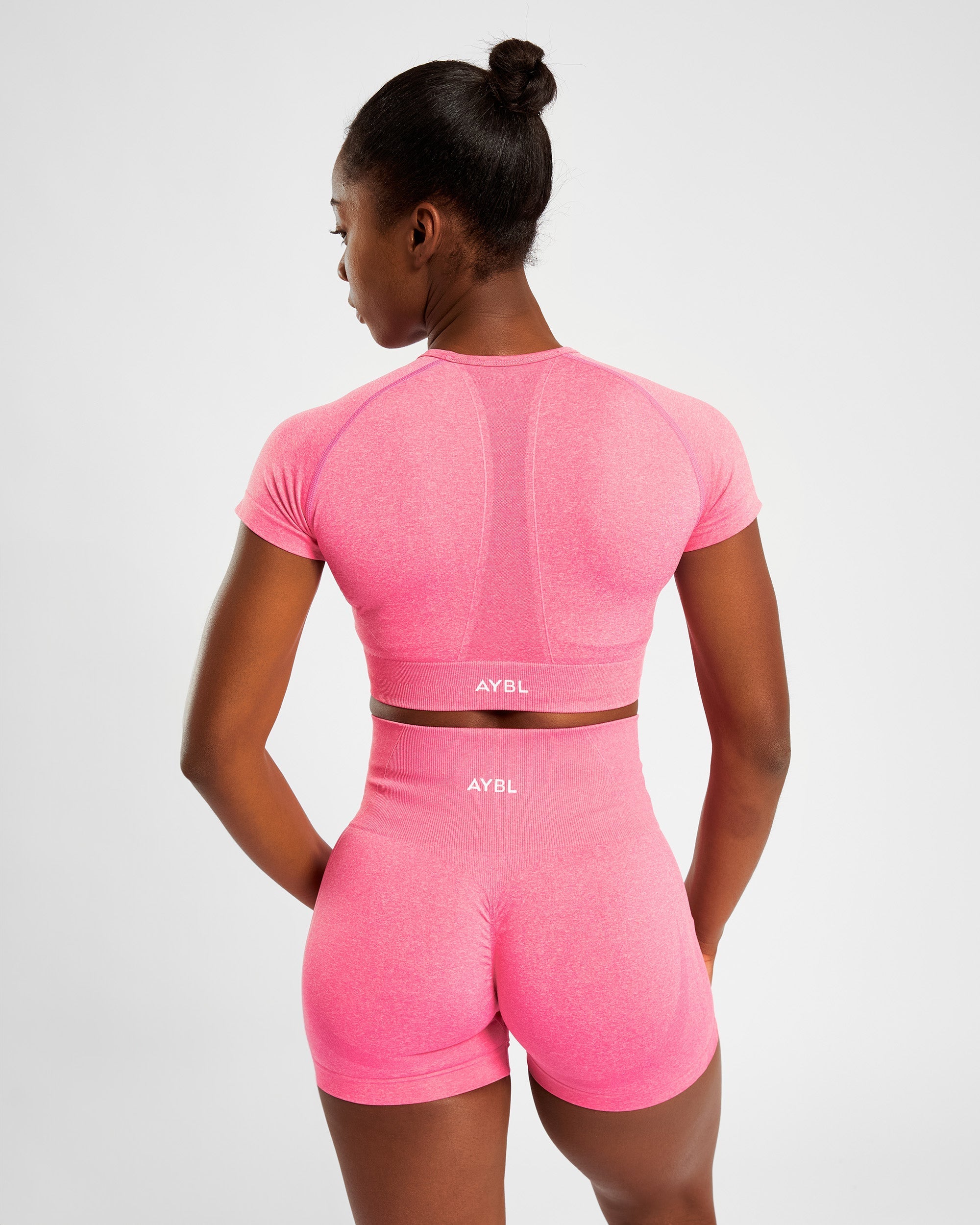 Empower Seamless Crop Top - Rose Marl