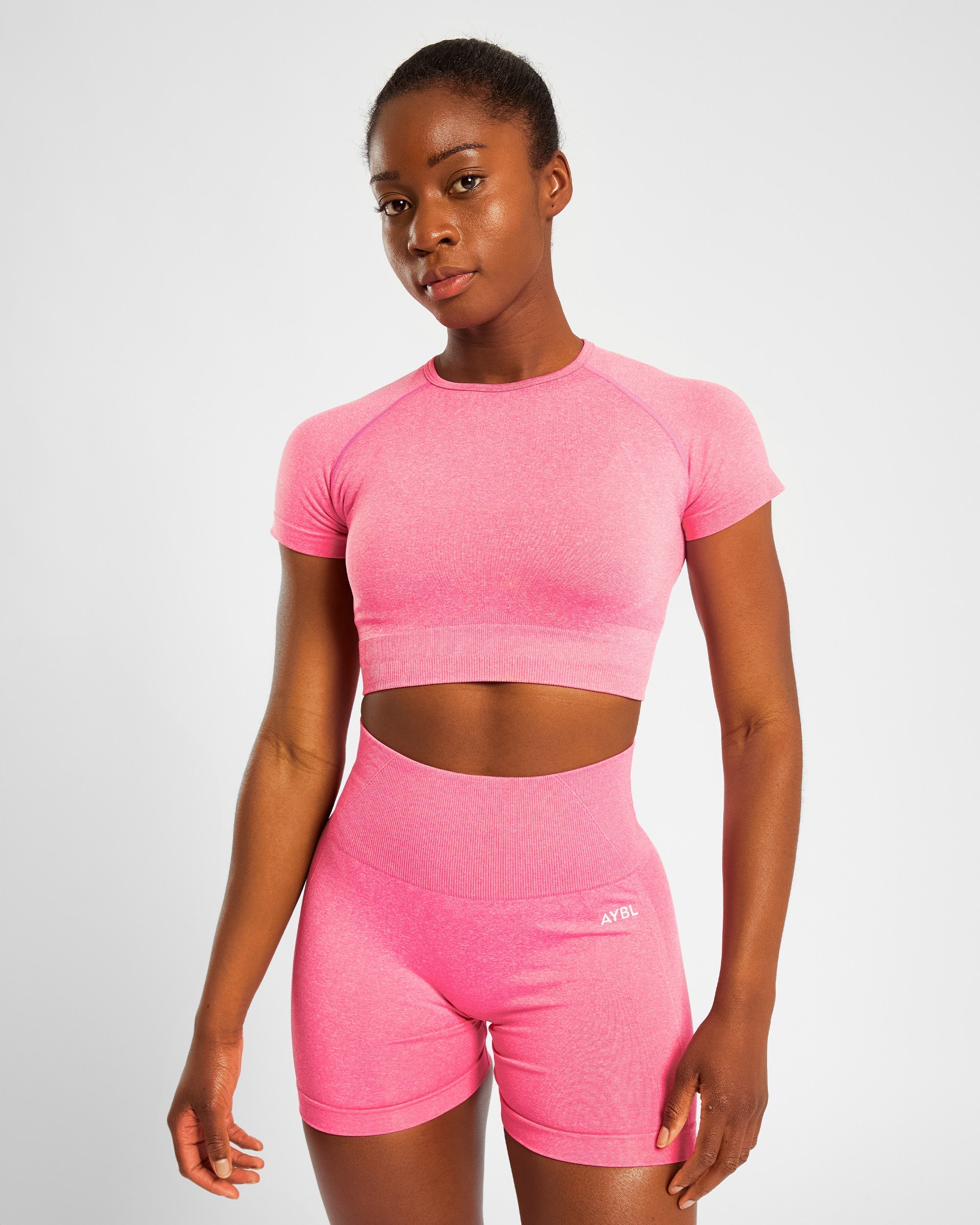 Empower Seamless Crop Top - Rose Marl