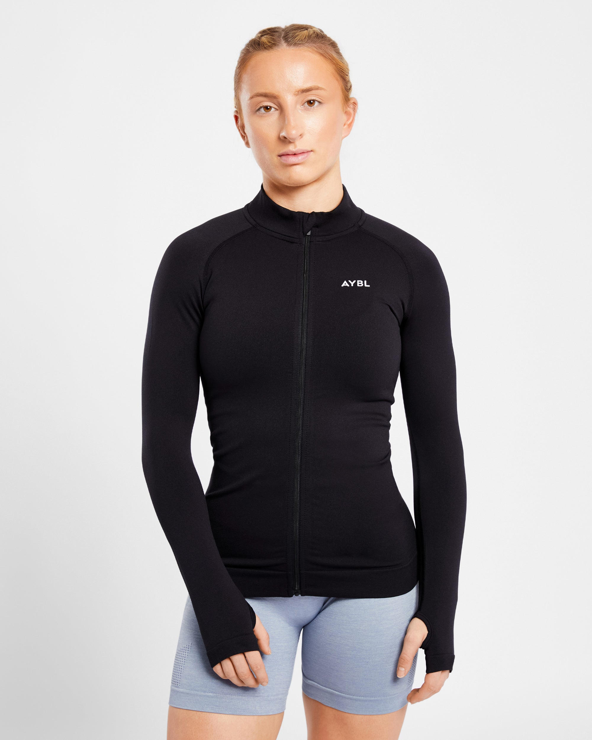 Essential Seamless Zip Jacket - Noir