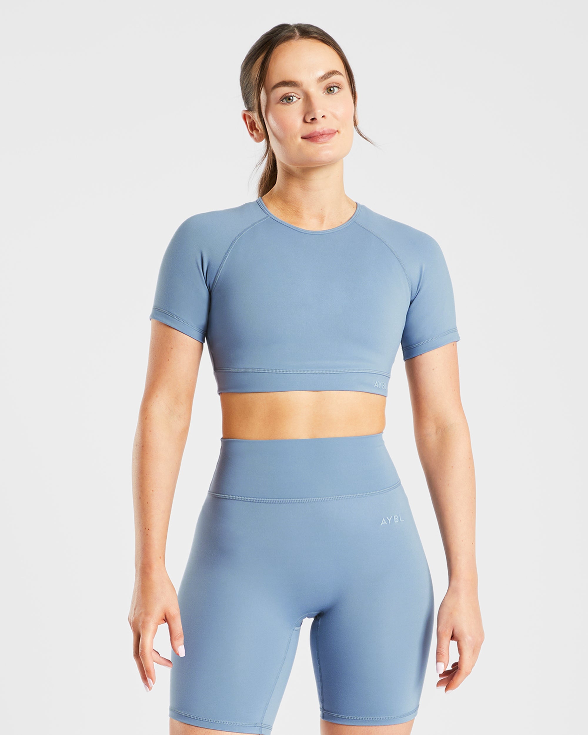 Staple Crop Top - Slate Bleu