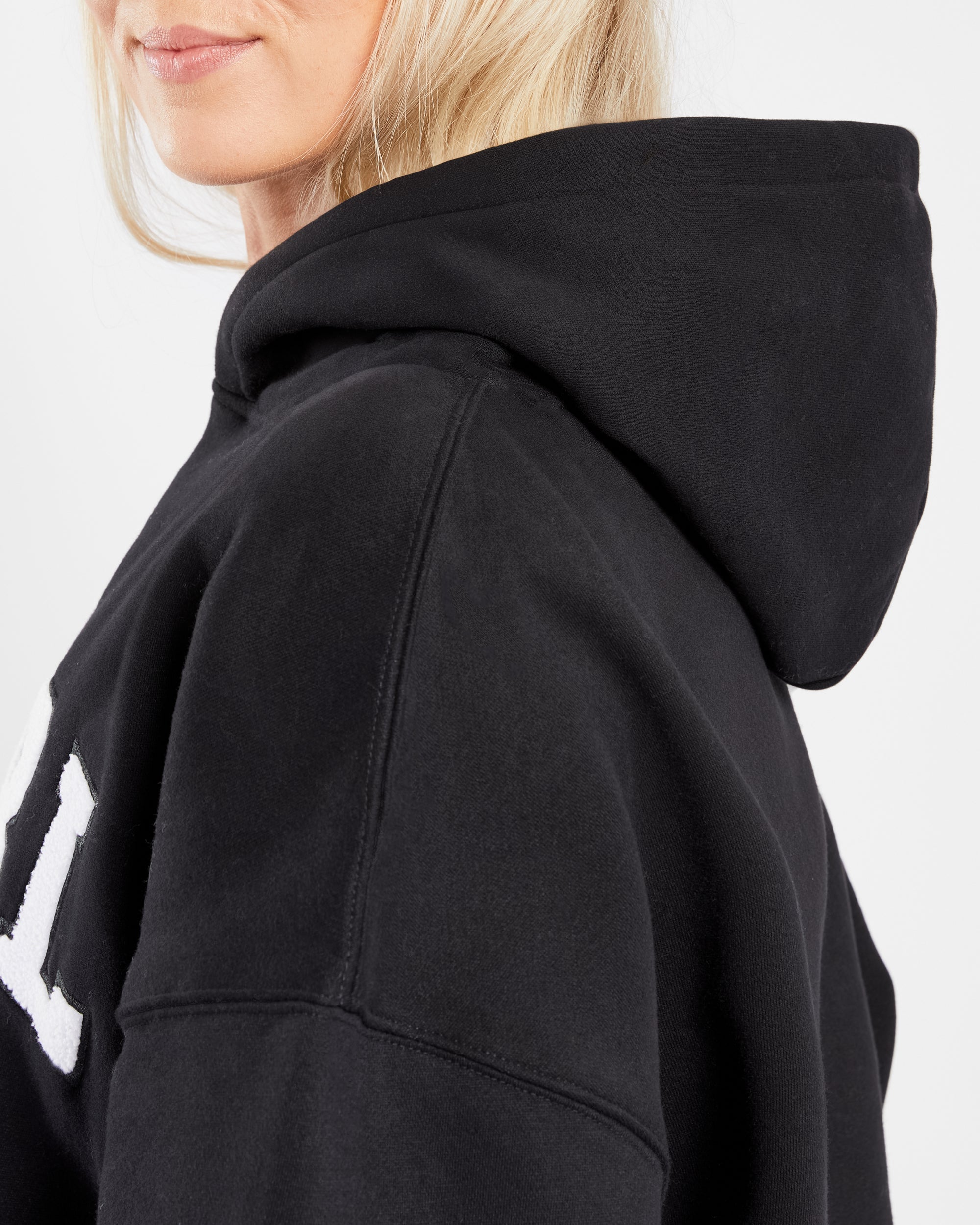 Varsity Oversized Hoodie - Noir